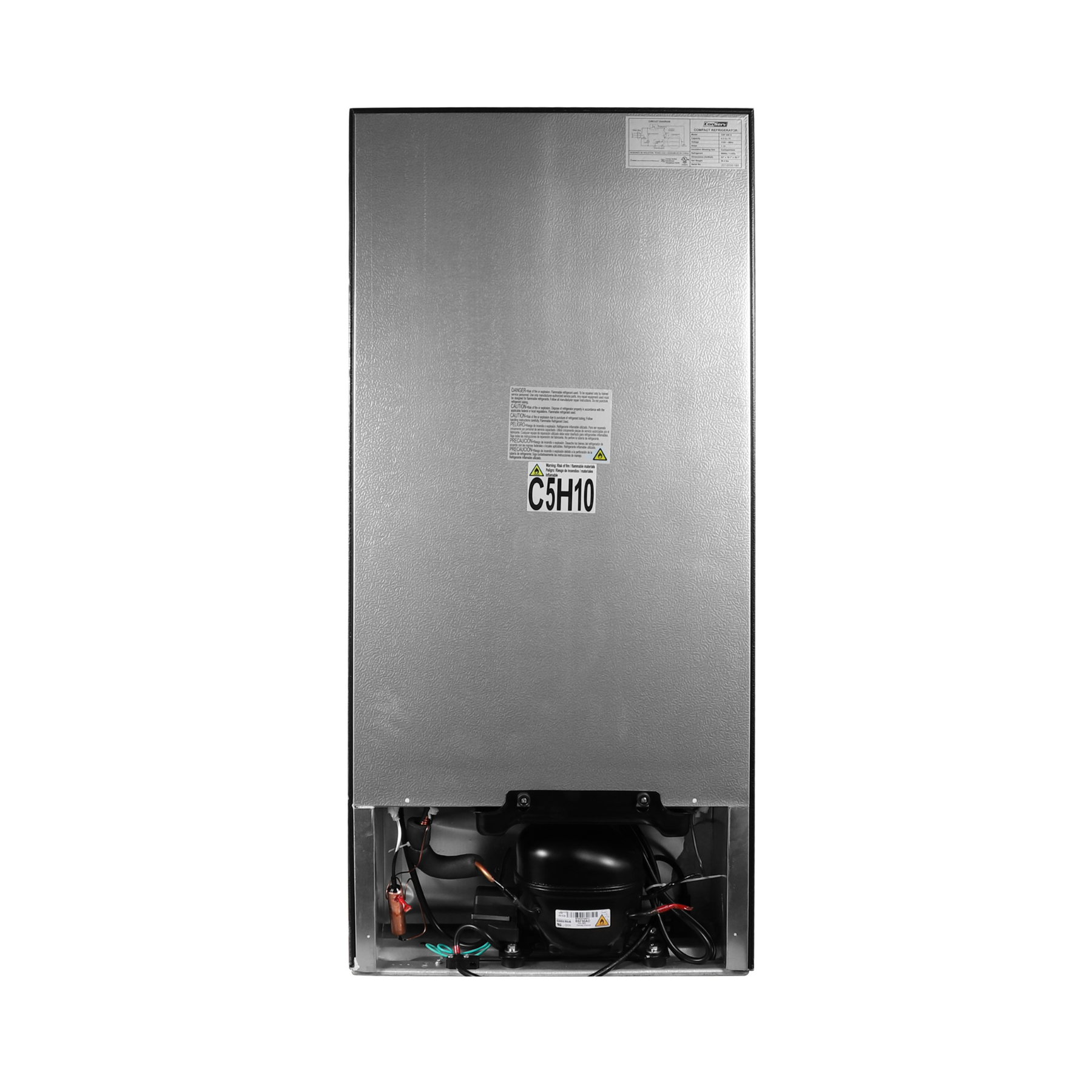 Conserv 19in STAINLESS Compact 2 Door Refrigerator 4.5cf Reversible Door 110V Conserv 19in STAINLESS Compact 2 Door Refrigerator 4.5cf Reversible Door 110V