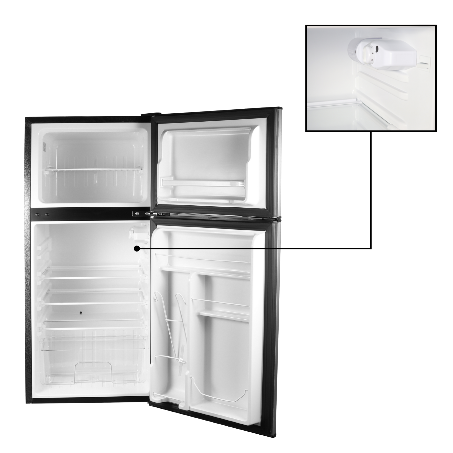 Conserv 19in STAINLESS Compact 2 Door Refrigerator 4.5cf Reversible Door 110V Conserv 19in STAINLESS Compact 2 Door Refrigerator 4.5cf Reversible Door 110V