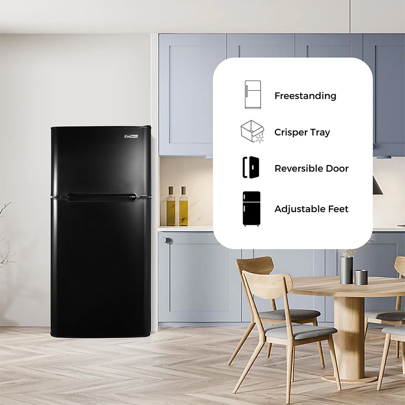 Conserv 19in STAINLESS Compact 2 Door Refrigerator 4.5cf Reversible Door 110V Conserv 19in STAINLESS Compact 2 Door Refrigerator 4.5cf Reversible Door 110V