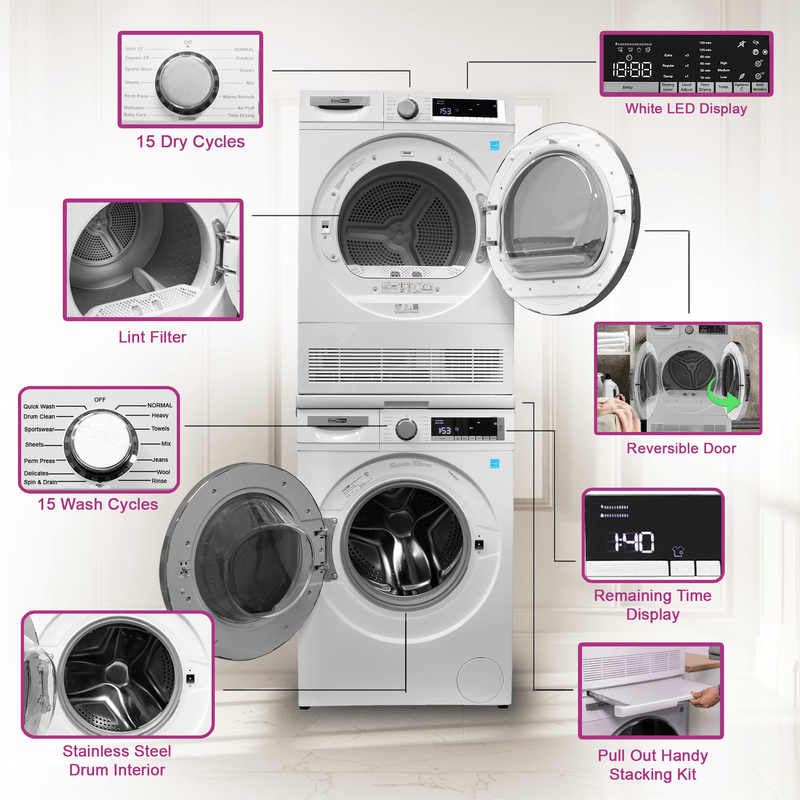 Conserv LUXURY Washer 2.2cf 110V+Condensing Dryer 4cf 220V 2 Year Warranty Conserv LUXURY Washer 2.2cf 110V+Condensing Dryer 4cf 220V 2 Year Warranty
