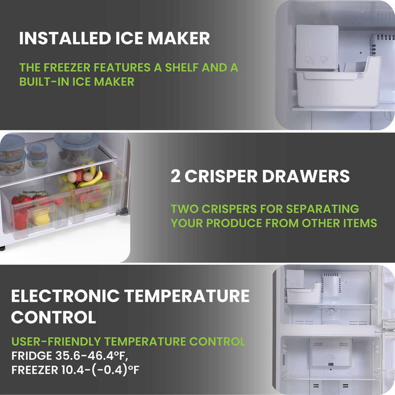 Conserv 30 in. RETRO Refrigerator 18cf Top Mount w/Factory installed ICE MAKER 110V w/Retro Handle Conserv 30 in. RETRO Refrigerator 18cf Top Mount w/Factory installed ICE MAKER 110V w/Retro Handle