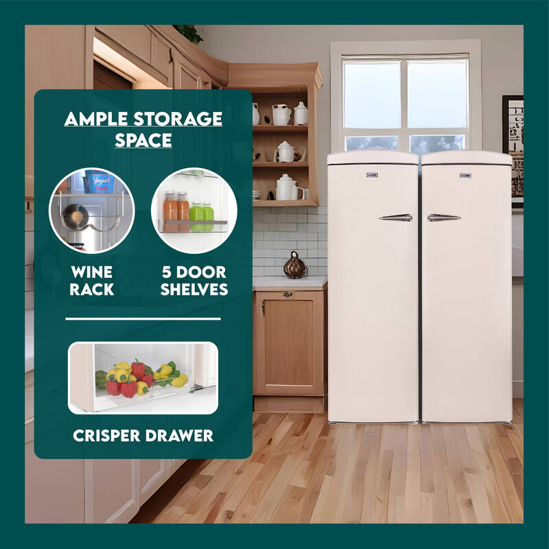 Conserv 24in Retro Set Refrigerator 11cf + Upright Freezer 8.3cf E-Star 110V Conserv 24in Retro Set Refrigerator 11cf + Upright Freezer 8.3cf E-Star 110V