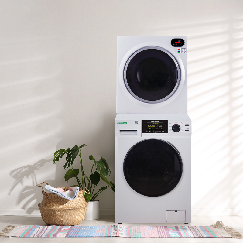 CONSERV ECONOMY STACKABLE 13 lbs EW 826 Washer + ED 848 ULTRA Compact Vented Sensor Dryer 2.6cf 110V CONSERV ECONOMY STACKABLE 13 lbs EW 826 Washer + ED 848 ULTRA Compact Vented Sensor Dryer 2.6cf 110V