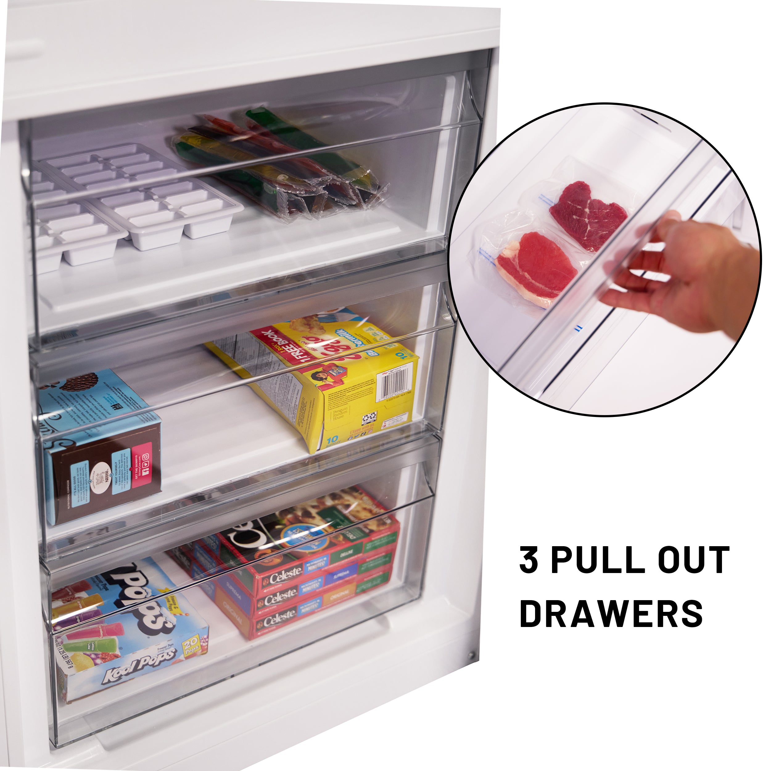 Conserv 12cf No Frost Bottom Freezer Refrigerator Wine Rack GARAGE READY E-Star Conserv 12cf No Frost Bottom Freezer Refrigerator Wine Rack GARAGE READY E-Star