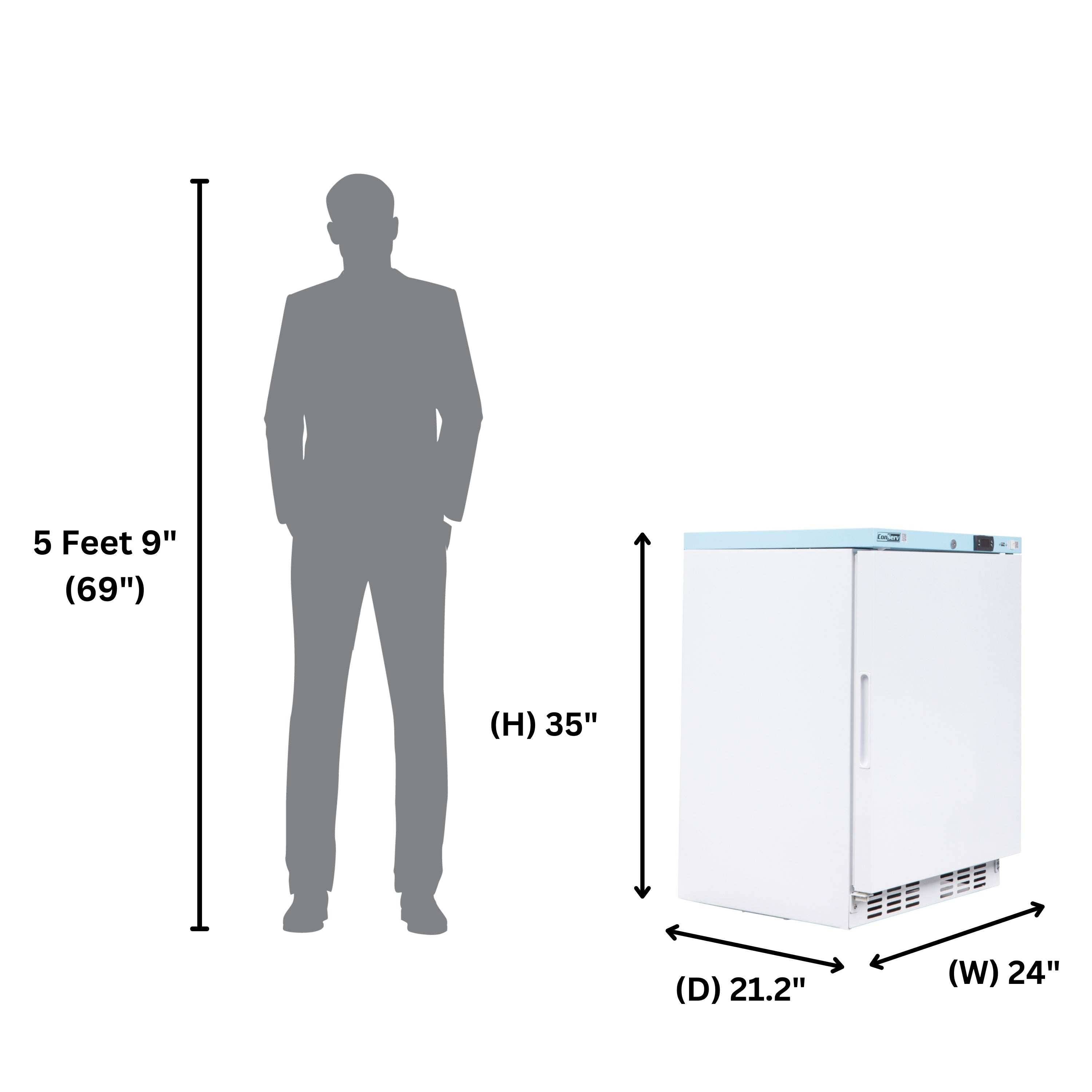 Conserv Compact 24in COMMERCIAL/PHARMACEUTICAL Refrigerator 3.9cf WIFI 110V Conserv Compact 24in COMMERCIAL/PHARMACEUTICAL Refrigerator 3.9cf WIFI 110V
