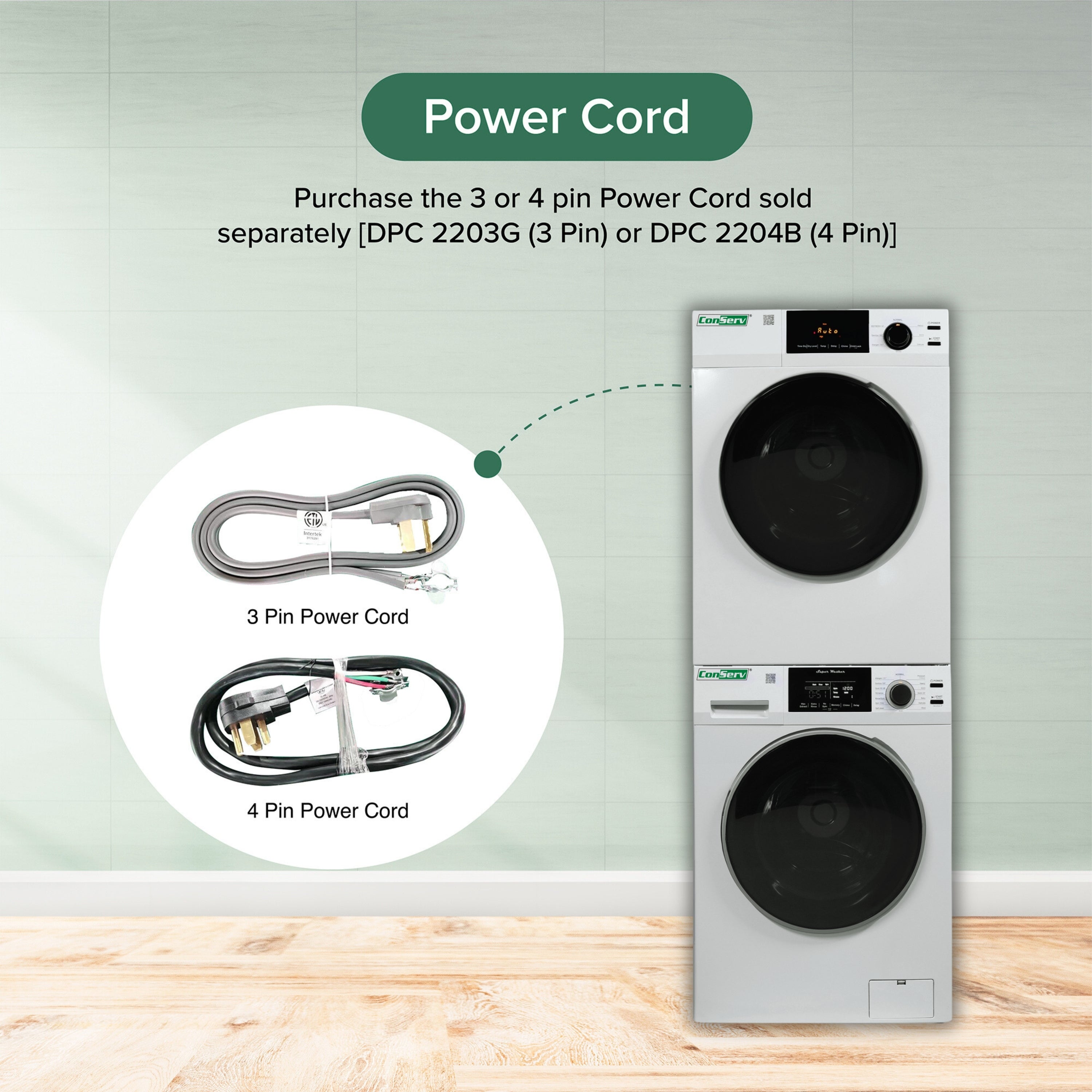 Conserv REGULAR STACKABLE CW 835 18 lbs Washer 1.9cf 110V+ ED 880 Vented Sensor Dryer 4cf 220V Conserv REGULAR STACKABLE CW 835 18 lbs Washer 1.9cf 110V+ ED 880 Vented Sensor Dryer 4cf 220V