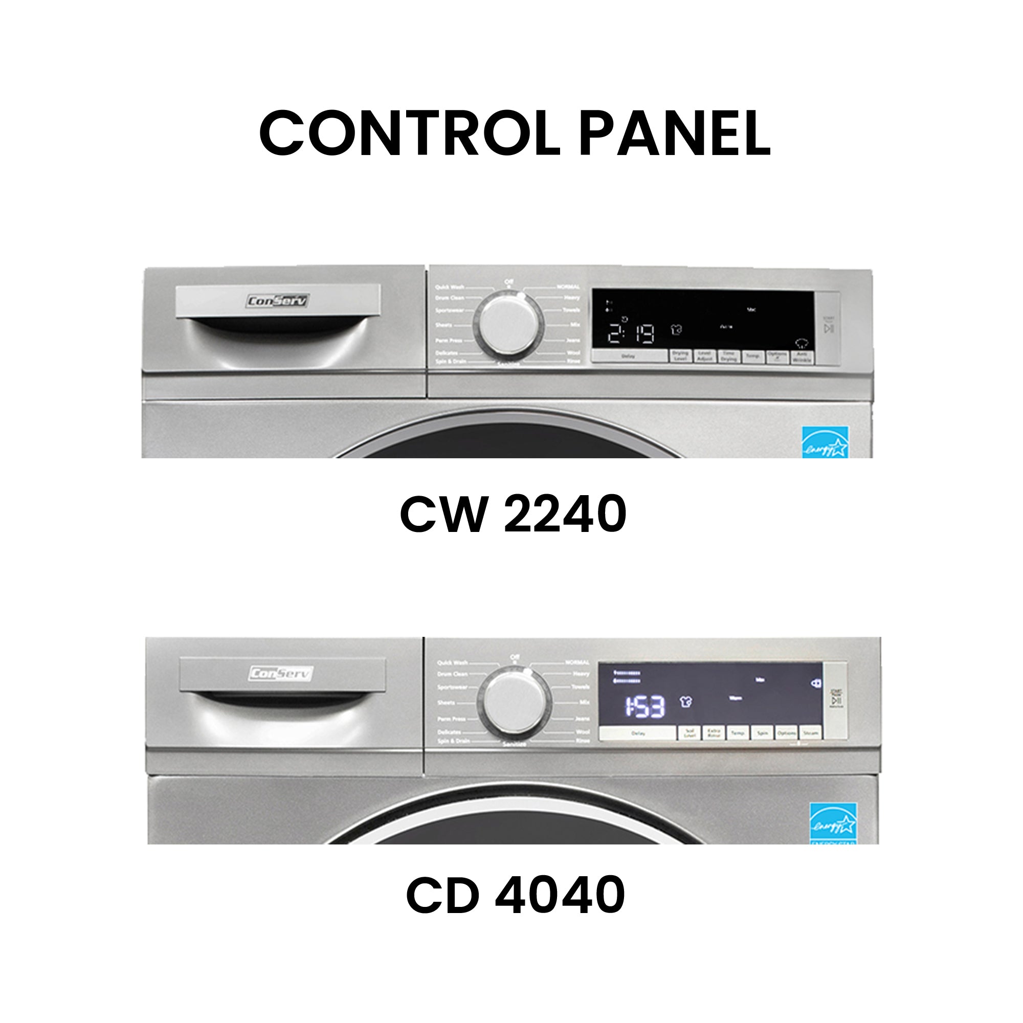 Conserv LUXURY Washer 2.2cf 110V+Condensing Dryer 4cf 220V 2 Year Warranty Conserv LUXURY Washer 2.2cf 110V+Condensing Dryer 4cf 220V 2 Year Warranty