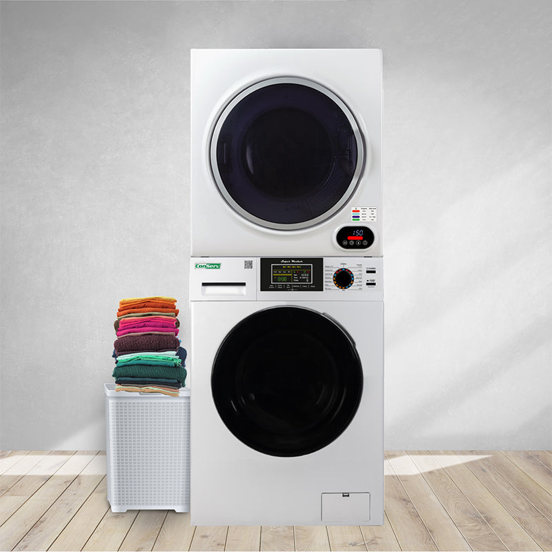Stackable Super Washer and Compact Short Dryer