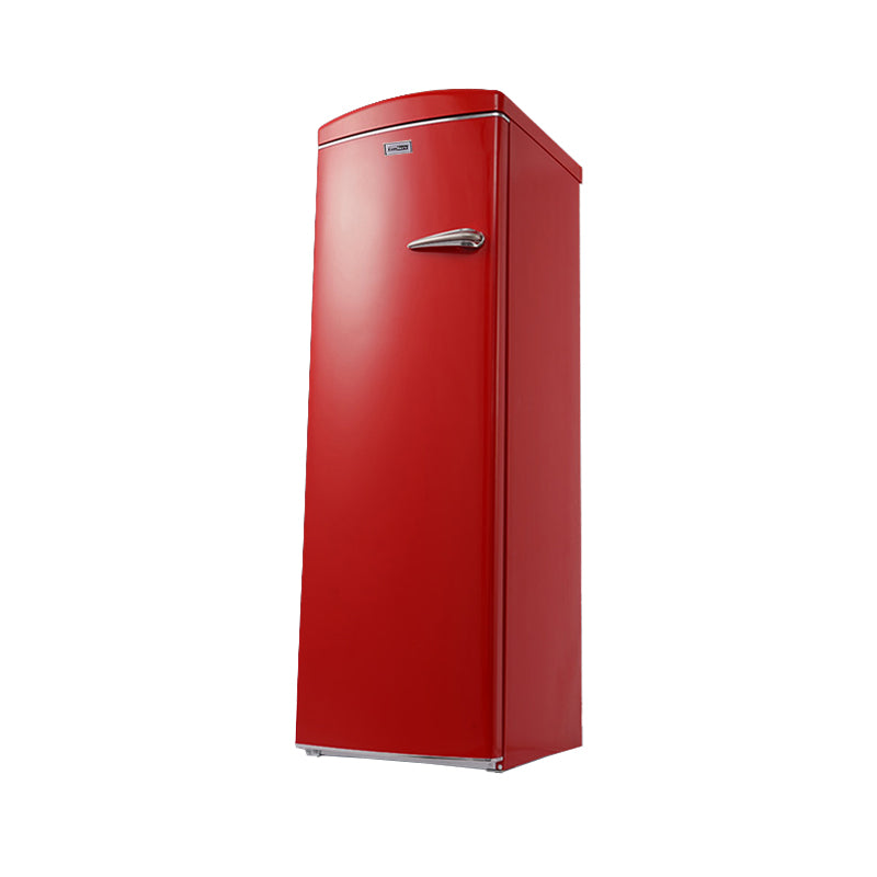 Retro Kitchen With Red Refrigerator Stock Photo - Download Image