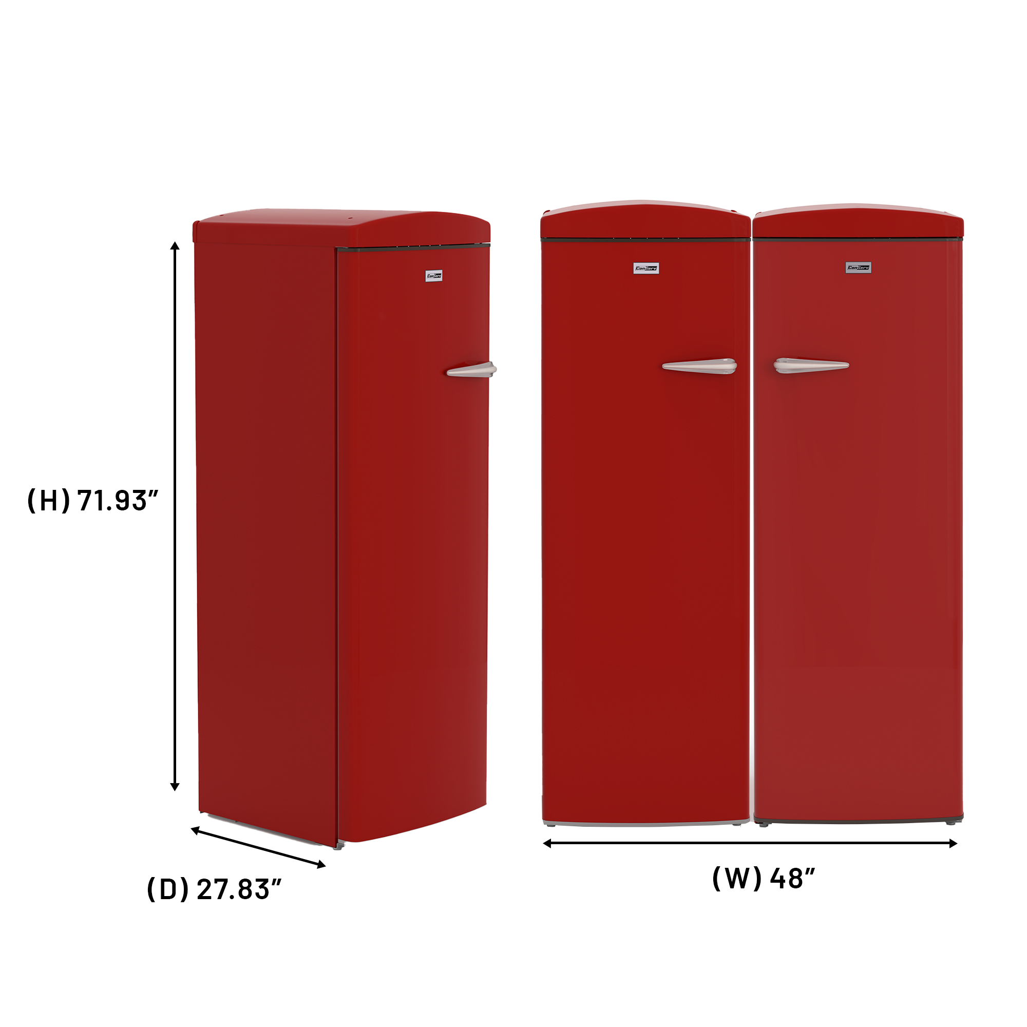 Conserv 24in Retro Set Refrigerator 11cf + Upright Freezer 8.3cf E-Star 110V Conserv 24in Retro Set Refrigerator 11cf + Upright Freezer 8.3cf E-Star 110V