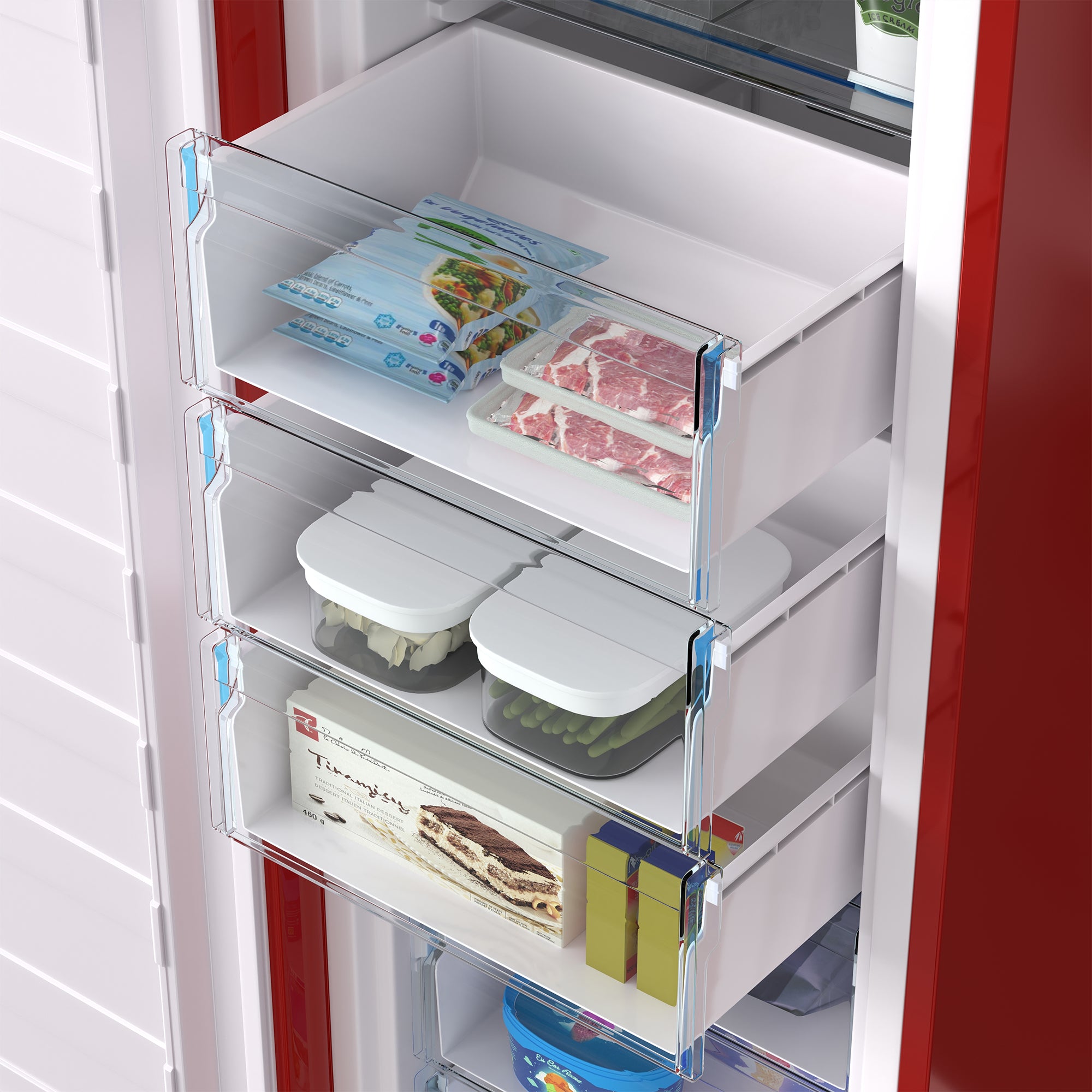 Conserv 24in Retro Set Refrigerator 11cf + Upright Freezer 8.3cf E-Star 110V Conserv 24in Retro Set Refrigerator 11cf + Upright Freezer 8.3cf E-Star 110V