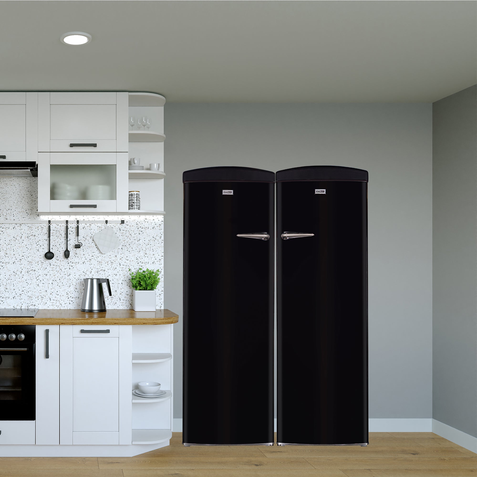 Conserv 24in Retro Set Refrigerator 11cf + Upright Freezer 8.3cf E-Star 110V Conserv 24in Retro Set Refrigerator 11cf + Upright Freezer 8.3cf E-Star 110V