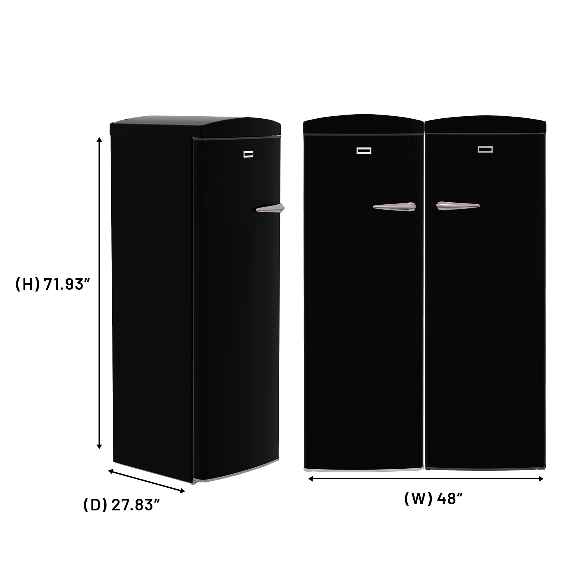 Conserv 24in Retro Set Refrigerator 11cf + Upright Freezer 8.3cf E-Star 110V Conserv 24in Retro Set Refrigerator 11cf + Upright Freezer 8.3cf E-Star 110V