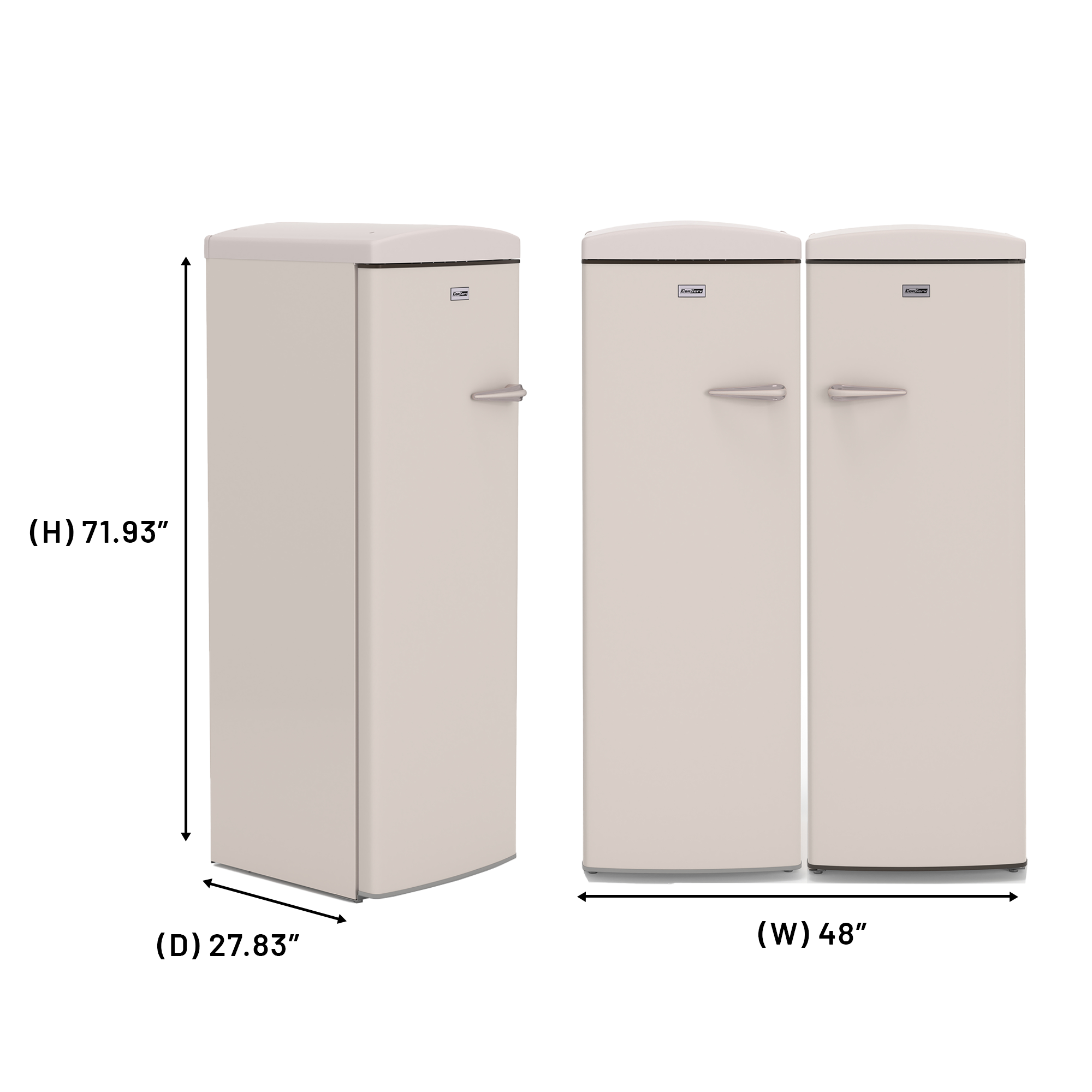 Conserv 24in Retro Set Refrigerator 11cf + Upright Freezer 8.3cf E-Star 110V Conserv 24in Retro Set Refrigerator 11cf + Upright Freezer 8.3cf E-Star 110V
