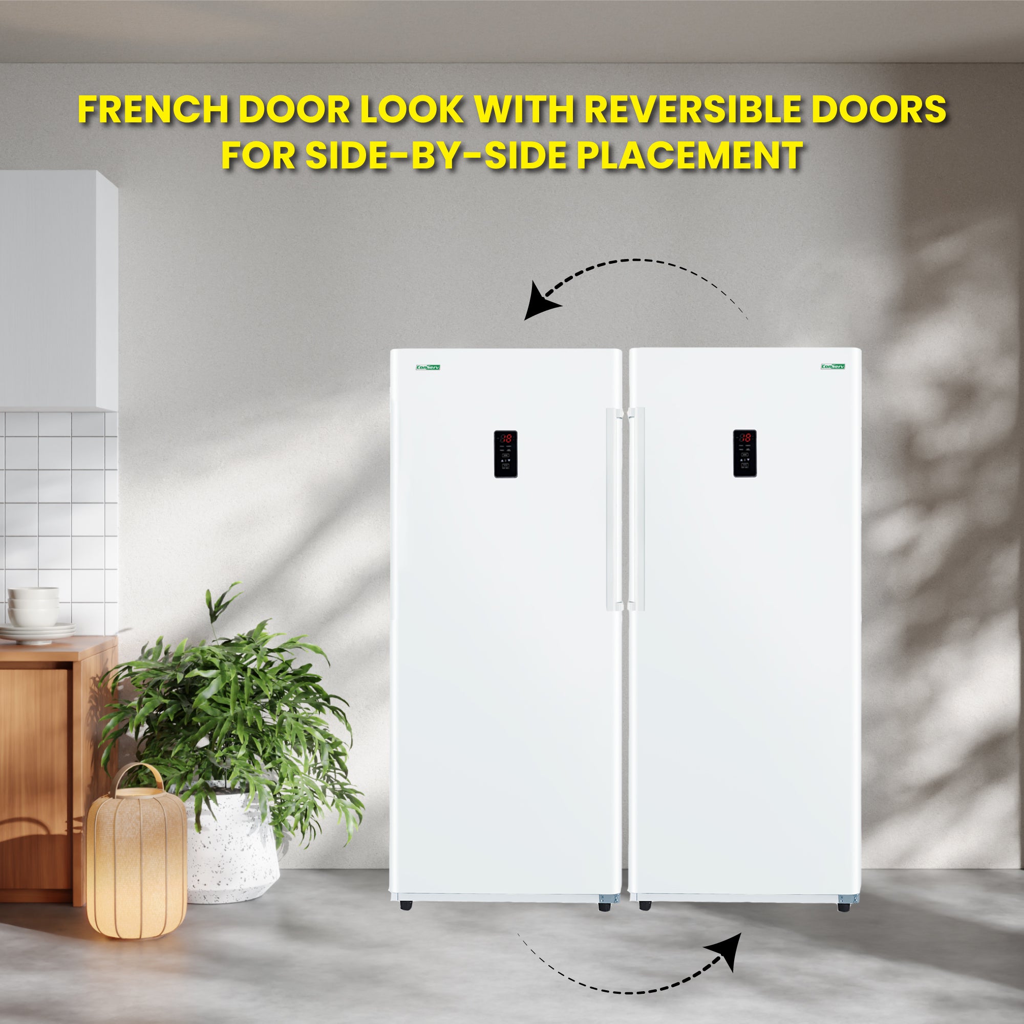Conserv 17cf Upright Freezer CONVERTIBLE REF Garage Ready E-Star 28in wide 110V Conserv 17cf Upright Freezer CONVERTIBLE REF Garage Ready E-Star 28in wide 110V
