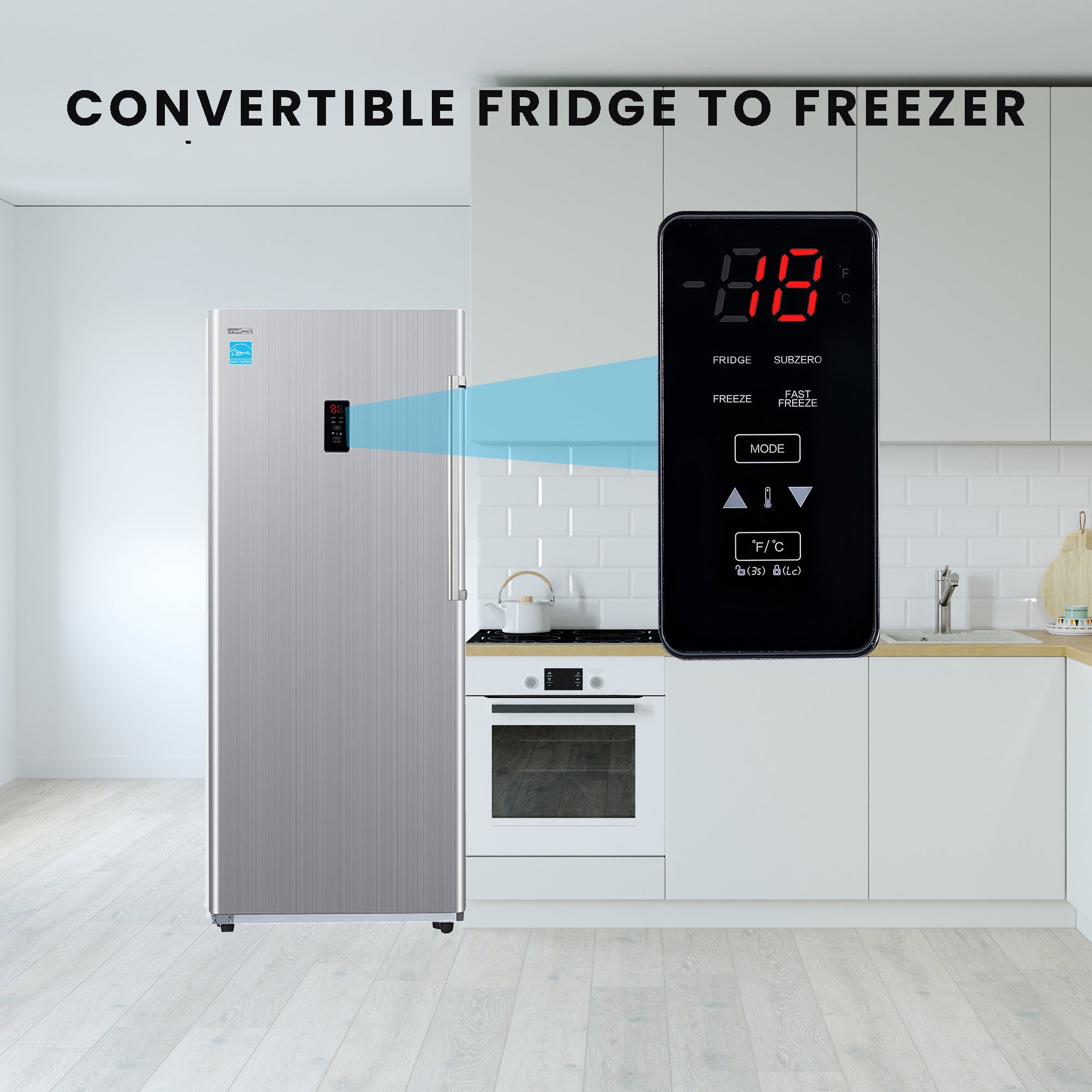 Conserv 14cf Upright Freezer CONVERTIBLE REF Garage Ready E-Star 28in wide 110V Conserv 14cf Upright Freezer CONVERTIBLE REF Garage Ready E-Star 28in wide 110V