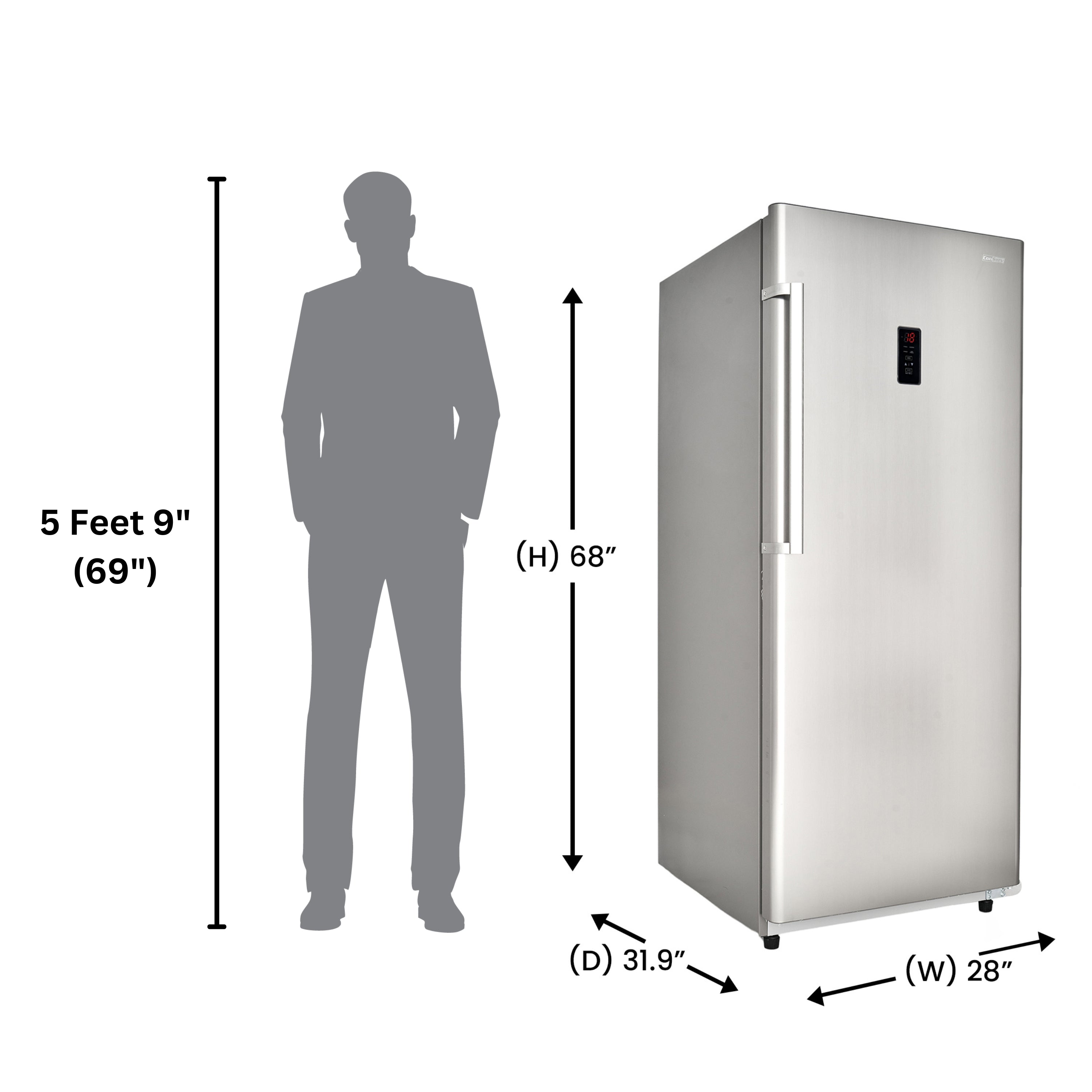 Conserv 17cf Upright Freezer CONVERTIBLE REF Garage Ready E-Star 28in wide 110V Conserv 17cf Upright Freezer CONVERTIBLE REF Garage Ready E-Star 28in wide 110V