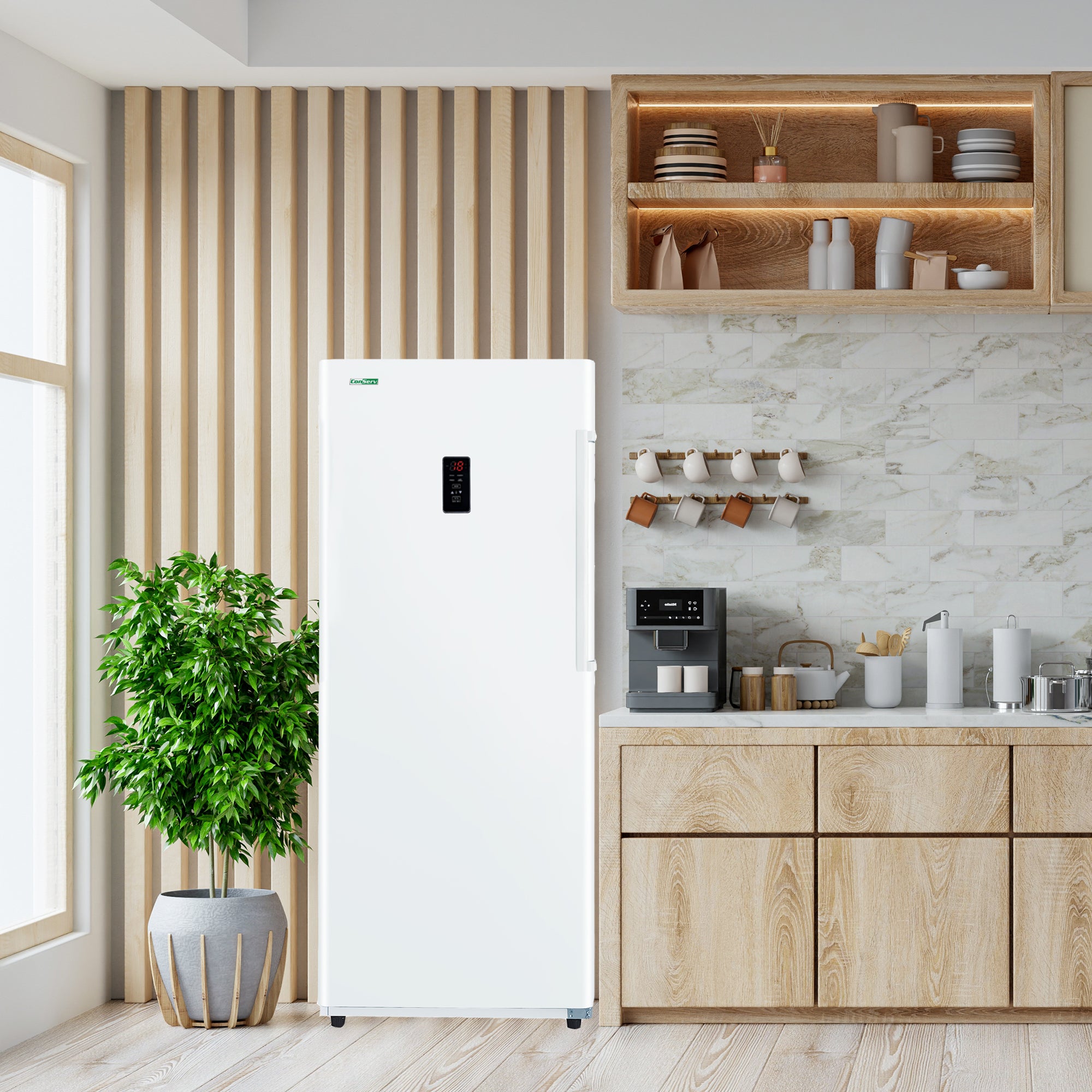 Conserv 17cf Upright Freezer CONVERTIBLE REF Garage Ready E-Star 28in wide 110V Conserv 17cf Upright Freezer CONVERTIBLE REF Garage Ready E-Star 28in wide 110V
