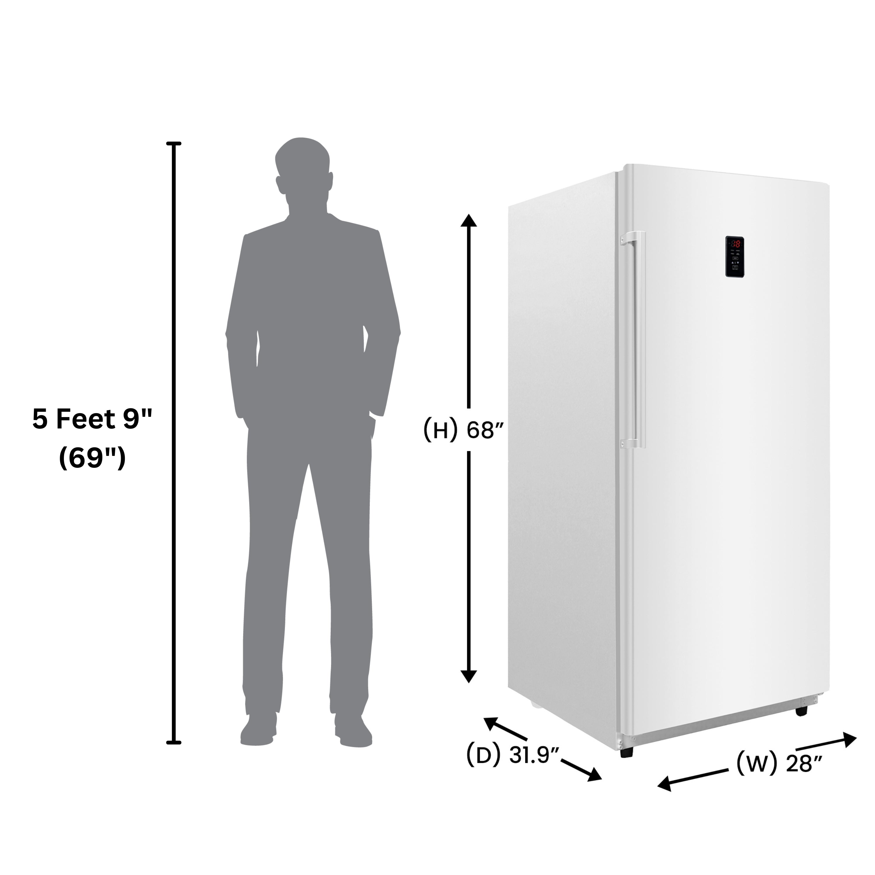 Conserv 17cf Upright Freezer CONVERTIBLE REF Garage Ready E-Star 28in wide 110V Conserv 17cf Upright Freezer CONVERTIBLE REF Garage Ready E-Star 28in wide 110V