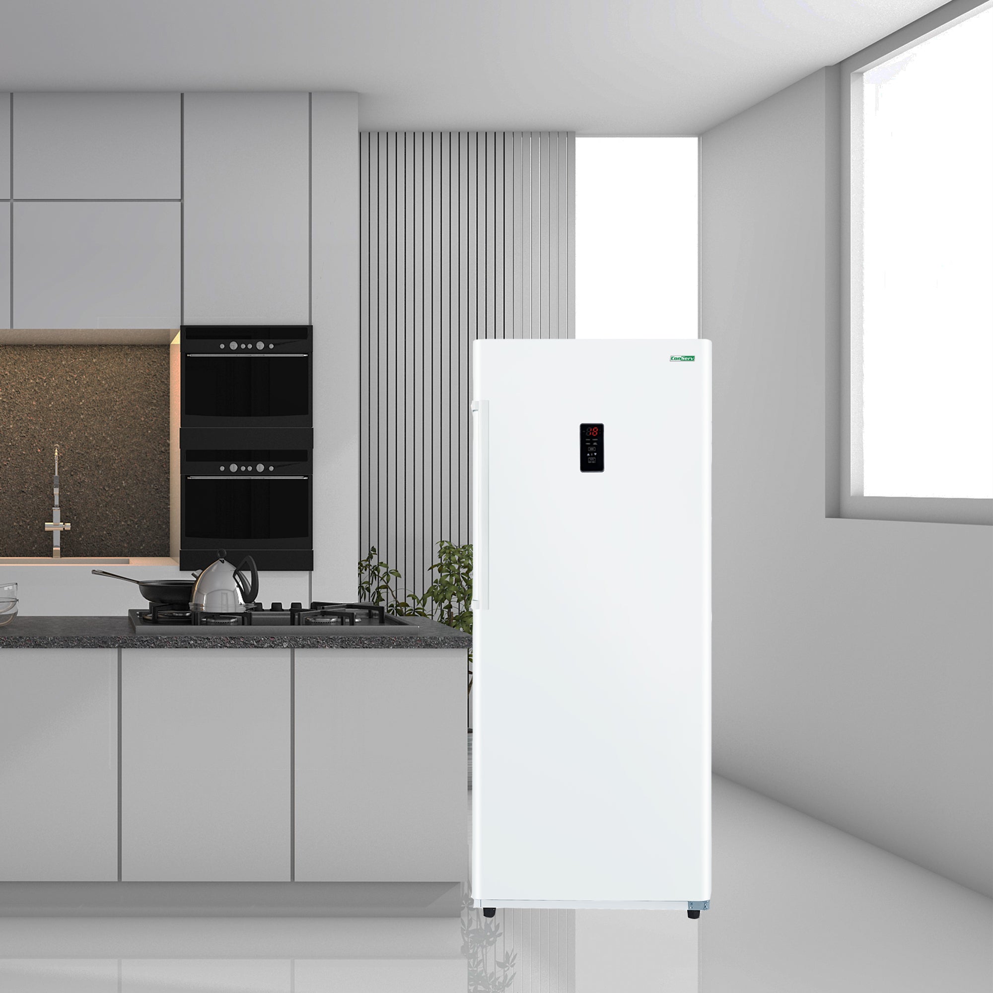 Conserv 17cf Upright Freezer CONVERTIBLE REF Garage Ready E-Star 28in wide 110V Conserv 17cf Upright Freezer CONVERTIBLE REF Garage Ready E-Star 28in wide 110V