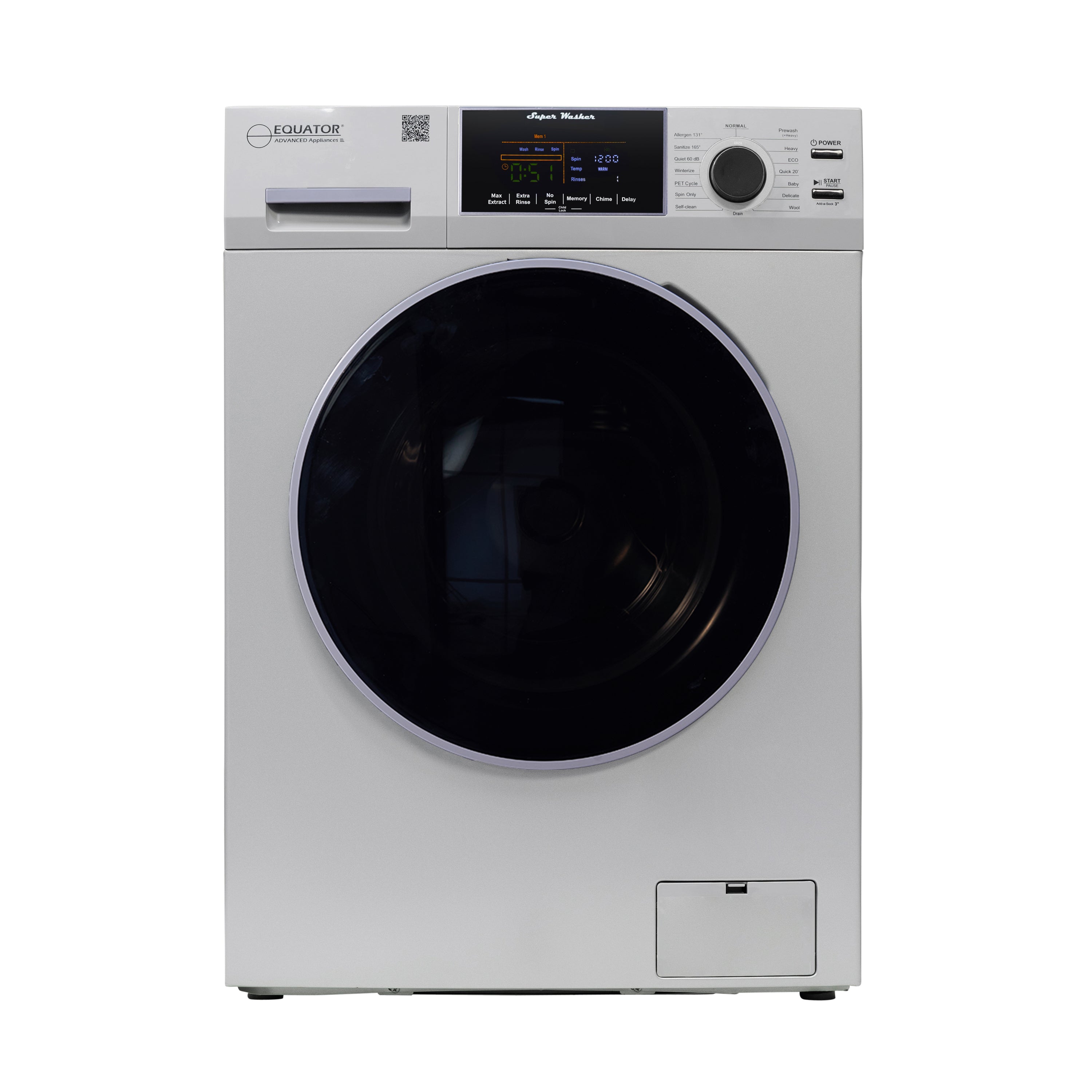 Conserv Compact Washer 1.6cf/15lbs Sani Allergen PET CYCLE 15 Programs 110V Conserv Compact Washer 1.6cf/15lbs Sani Allergen PET CYCLE 15 Programs 110V