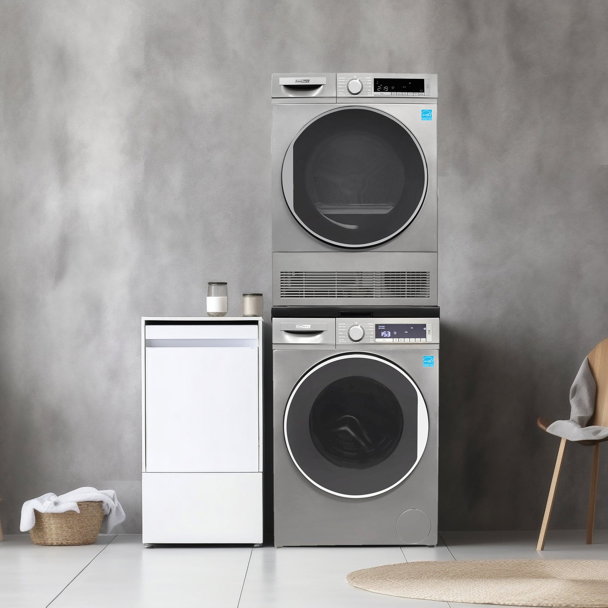 Conserv LUXURY Washer 2.2cf 110V+Condensing Dryer 4cf 220V 2 Year Warranty Conserv LUXURY Washer 2.2cf 110V+Condensing Dryer 4cf 220V 2 Year Warranty