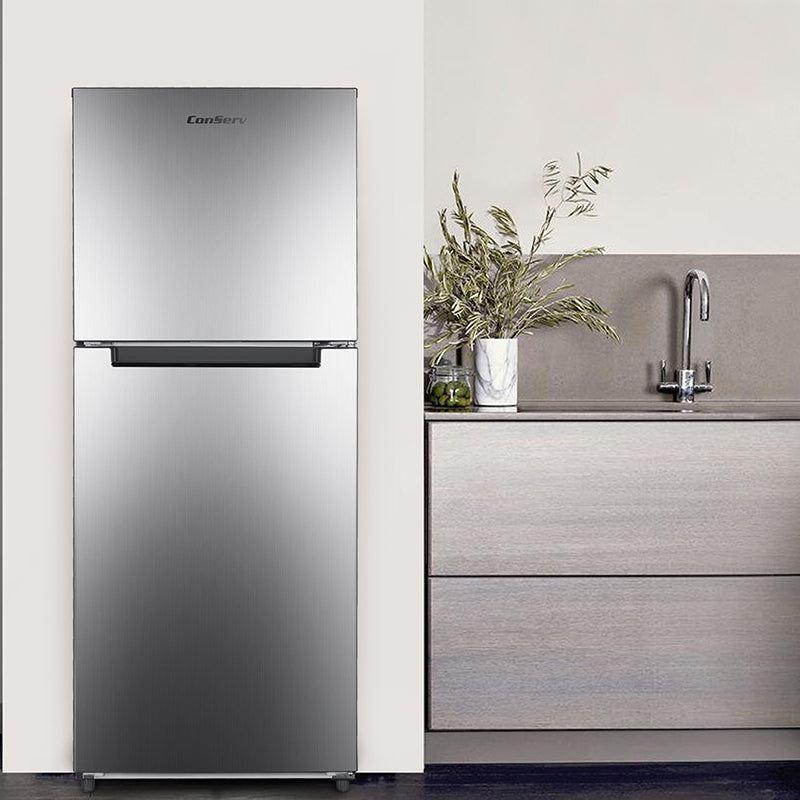 Conserv 10cf Top Freezer Refrigerator 24in Frost Free E-Star Quiet 43dB 110V SS Conserv 10cf Top Freezer Refrigerator 24in Frost Free E-Star Quiet 43dB 110V SS