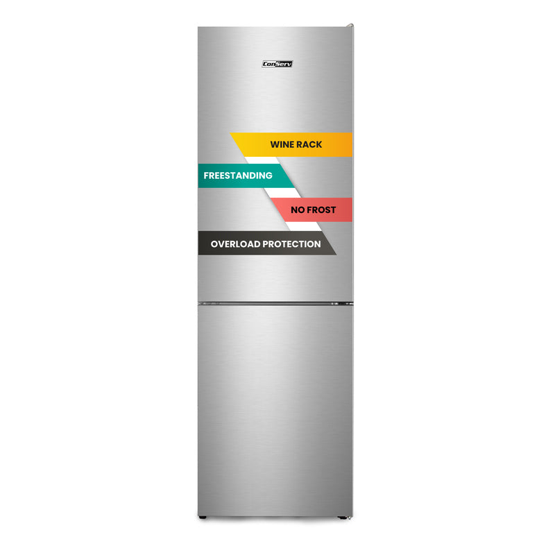 Conserv 11.5cf Tall Frost Free Ref-Freezer 24in Wine Rack E-Star 43dB Stainless Conserv 11.5cf Tall Frost Free Ref-Freezer 24in Wine Rack E-Star 43dB Stainless