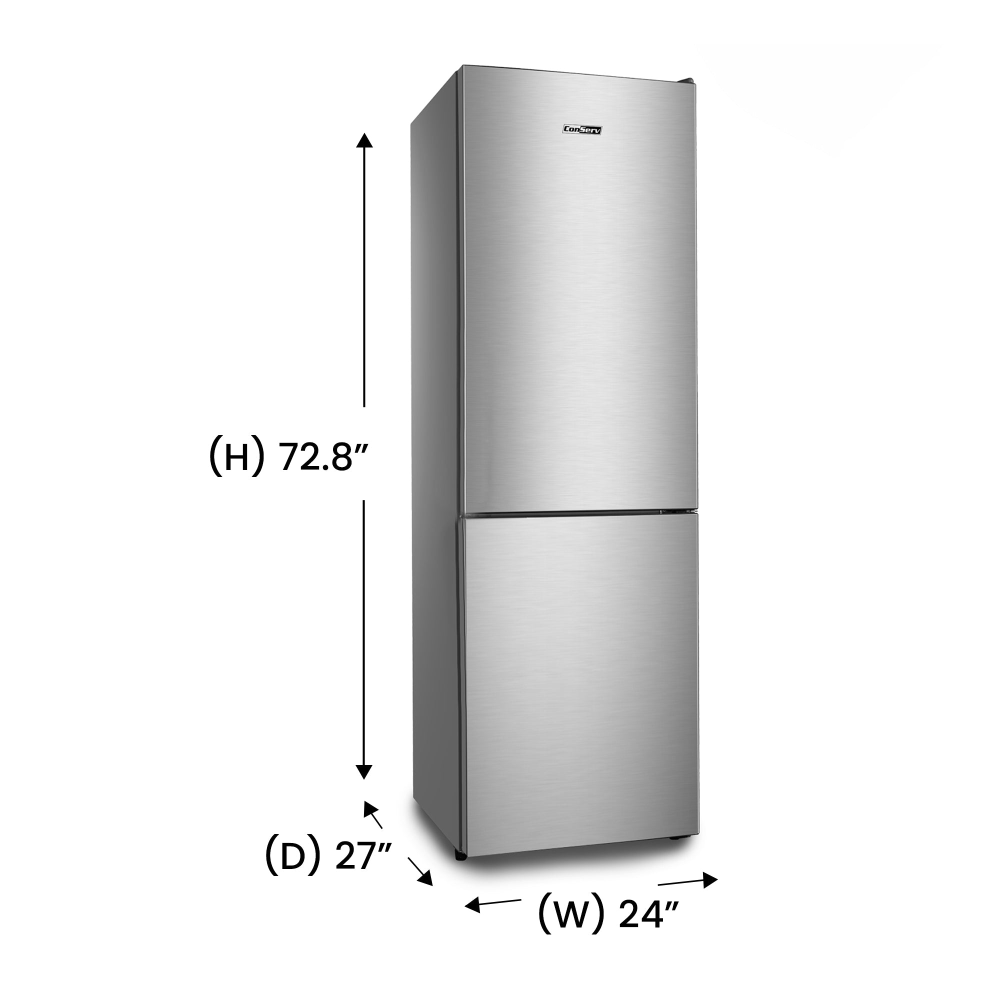 Conserv 11.5cf Tall Frost Free Ref-Freezer 24in Wine Rack E-Star 43dB Stainless Conserv 11.5cf Tall Frost Free Ref-Freezer 24in Wine Rack E-Star 43dB Stainless
