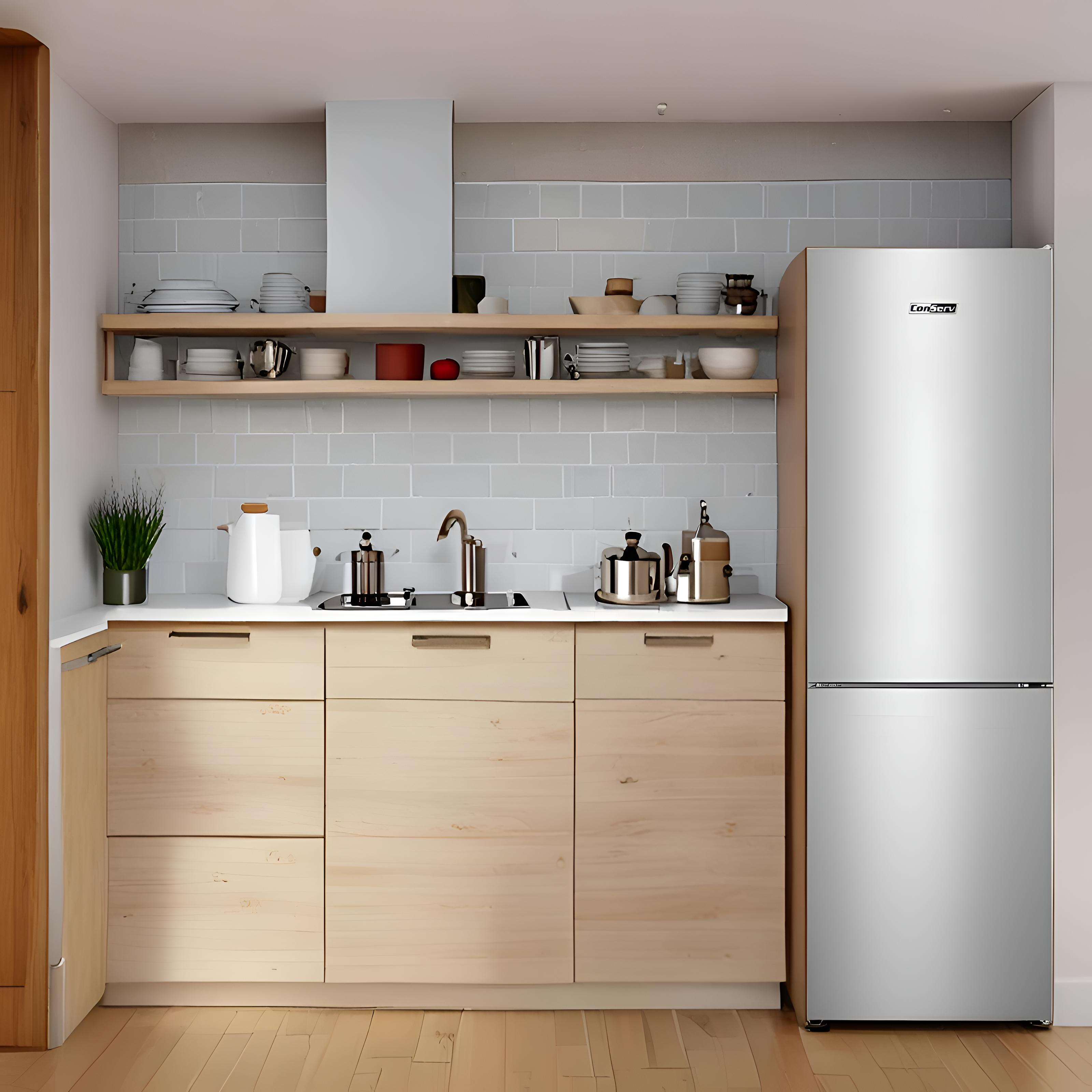 Conserv 11.5cf Tall Frost Free Ref-Freezer 24in Wine Rack E-Star 43dB Stainless Conserv 11.5cf Tall Frost Free Ref-Freezer 24in Wine Rack E-Star 43dB Stainless