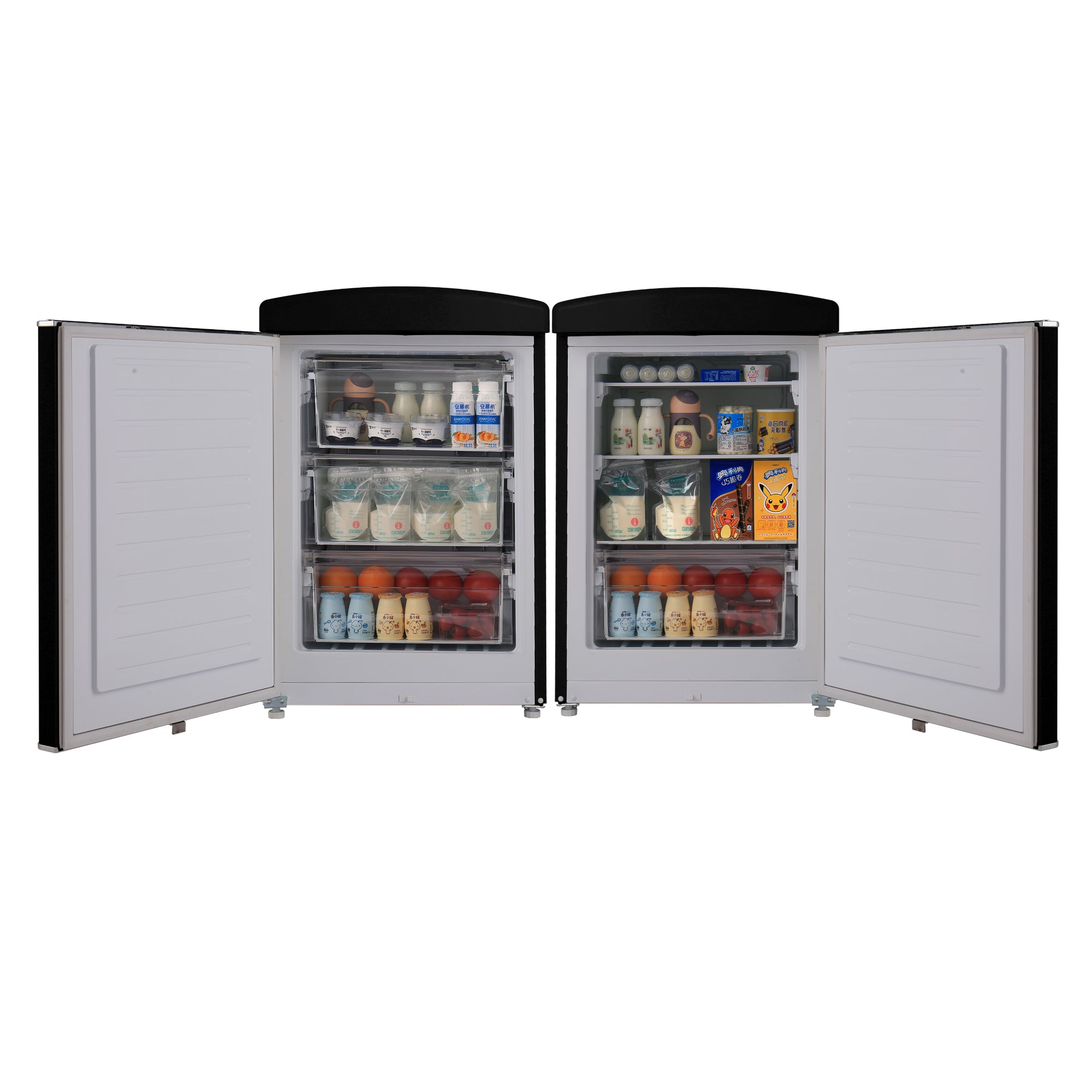 3.2 cu.ft. Frost Free Retro Convertible Refrigerator-Freezer Set