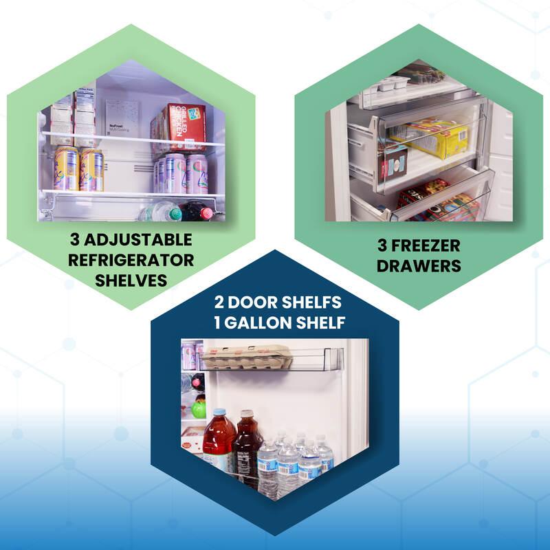 Conserv 12cf No Frost Bottom Freezer Refrigerator Wine Rack GARAGE READY E-Star Conserv 12cf No Frost Bottom Freezer Refrigerator Wine Rack GARAGE READY E-Star