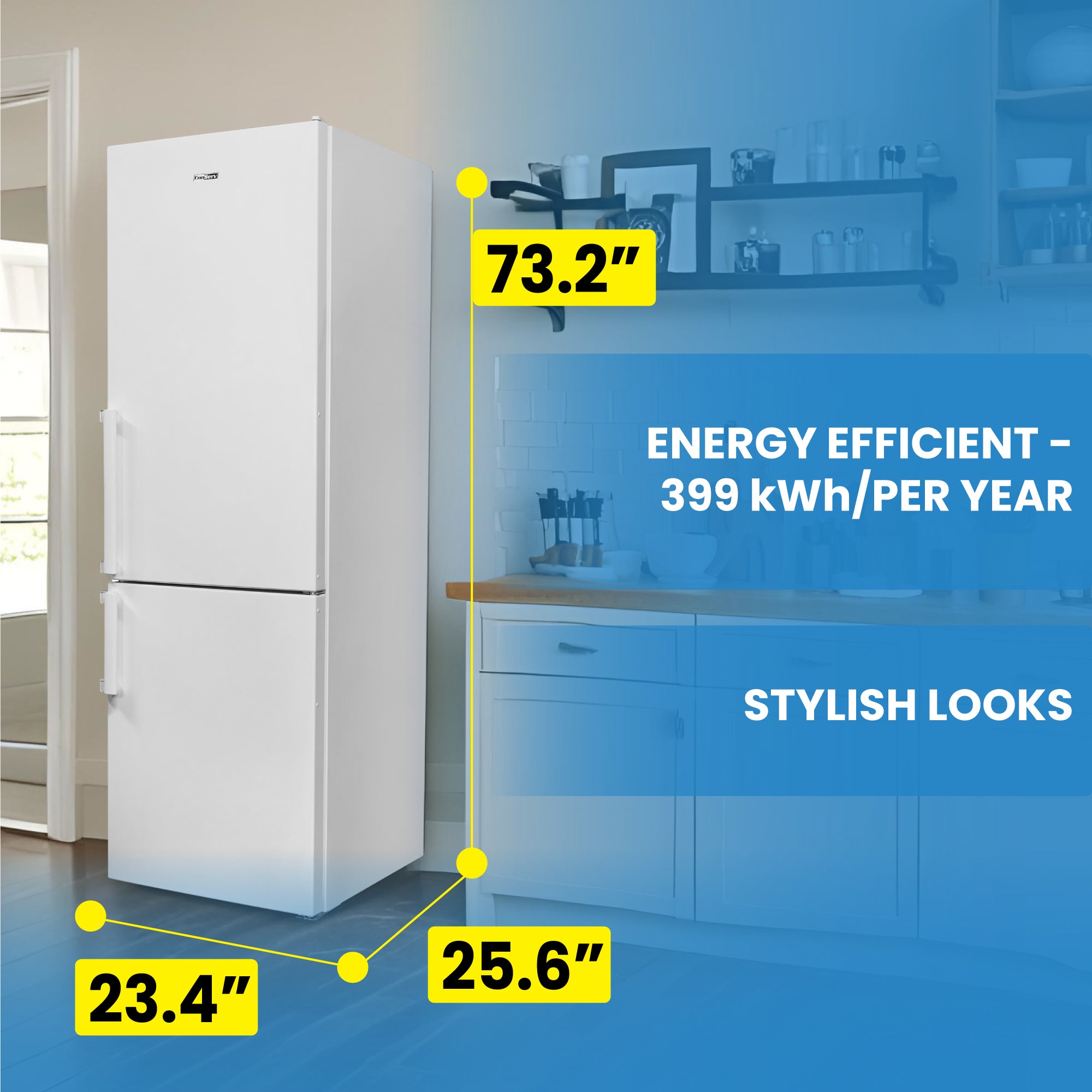 Conserv 12cf No Frost Bottom Freezer Refrigerator Wine Rack GARAGE READY E-Star Conserv 12cf No Frost Bottom Freezer Refrigerator Wine Rack GARAGE READY E-Star