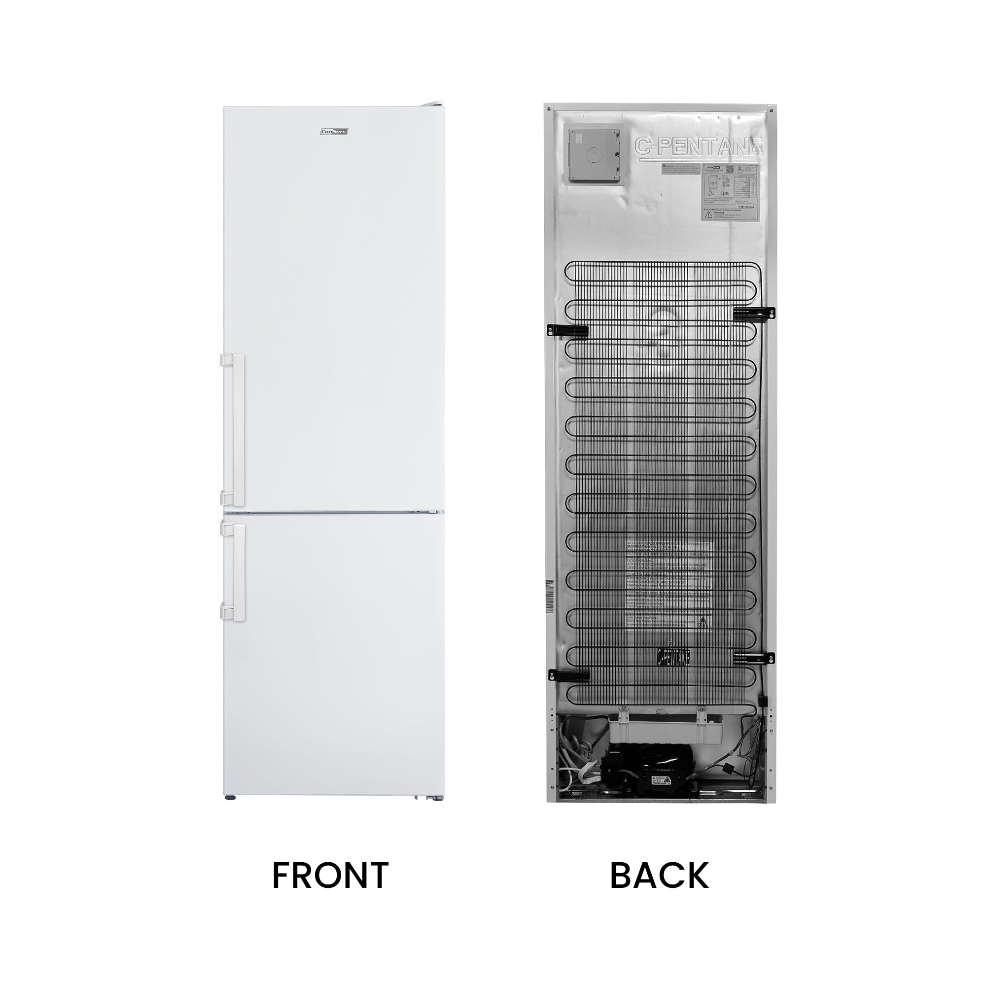 Conserv 12cf No Frost Bottom Freezer Refrigerator Wine Rack GARAGE READY E-Star Conserv 12cf No Frost Bottom Freezer Refrigerator Wine Rack GARAGE READY E-Star