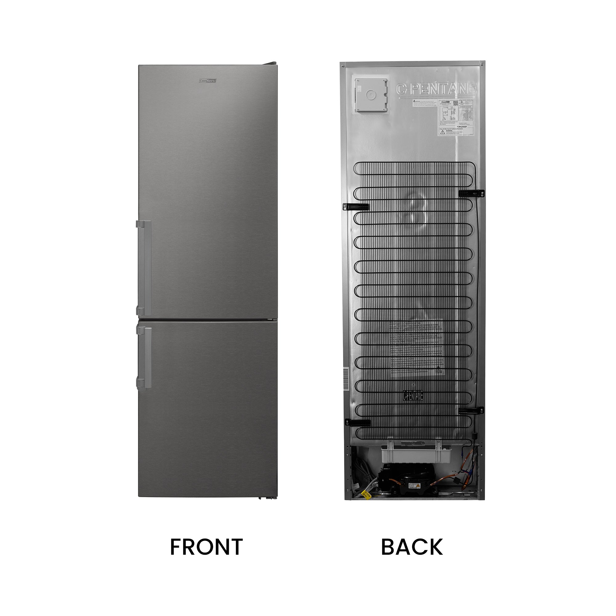 Conserv 12cf No Frost Bottom Freezer Refrigerator Wine Rack GARAGE READY E-Star Conserv 12cf No Frost Bottom Freezer Refrigerator Wine Rack GARAGE READY E-Star