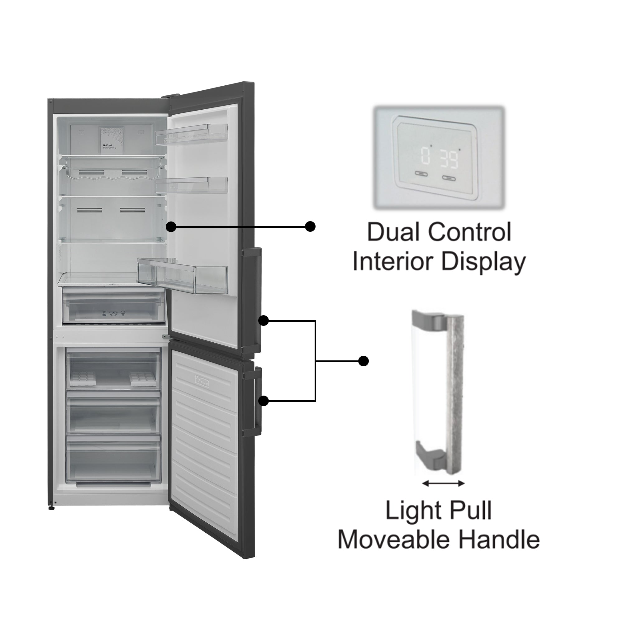Conserv 12cf No Frost Bottom Freezer Refrigerator Wine Rack GARAGE READY E-Star Conserv 12cf No Frost Bottom Freezer Refrigerator Wine Rack GARAGE READY E-Star
