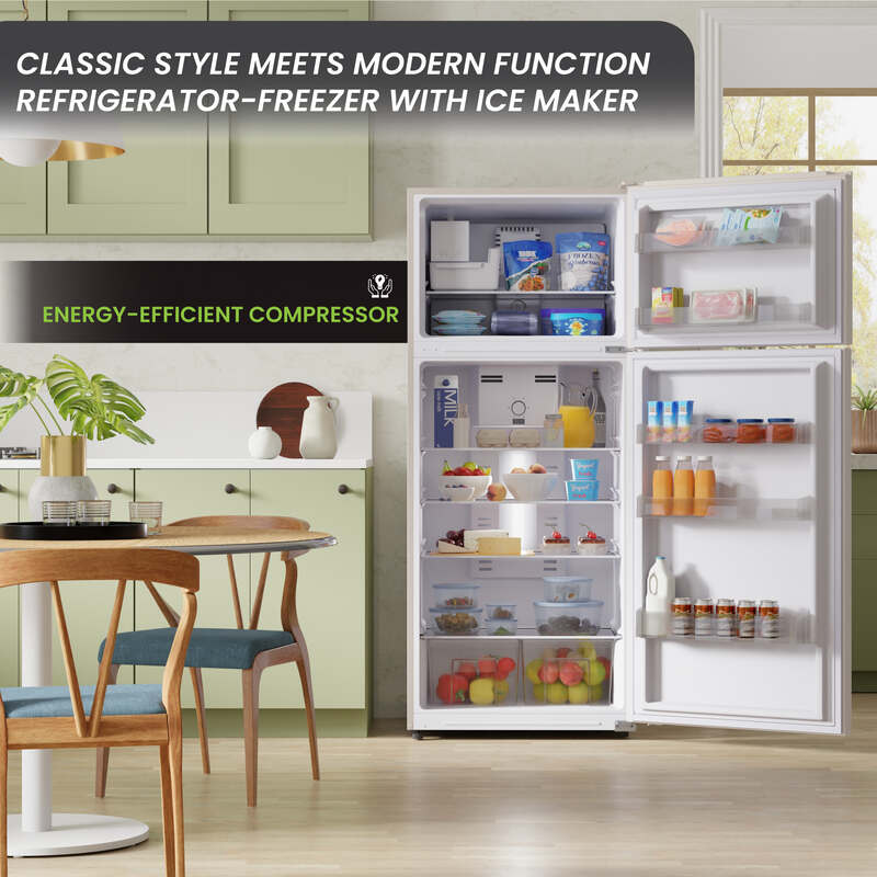 Conserv 30 in. RETRO Refrigerator 18cf Top Mount w/Factory installed ICE MAKER 110V w/Retro Handle Conserv 30 in. RETRO Refrigerator 18cf Top Mount w/Factory installed ICE MAKER 110V w/Retro Handle
