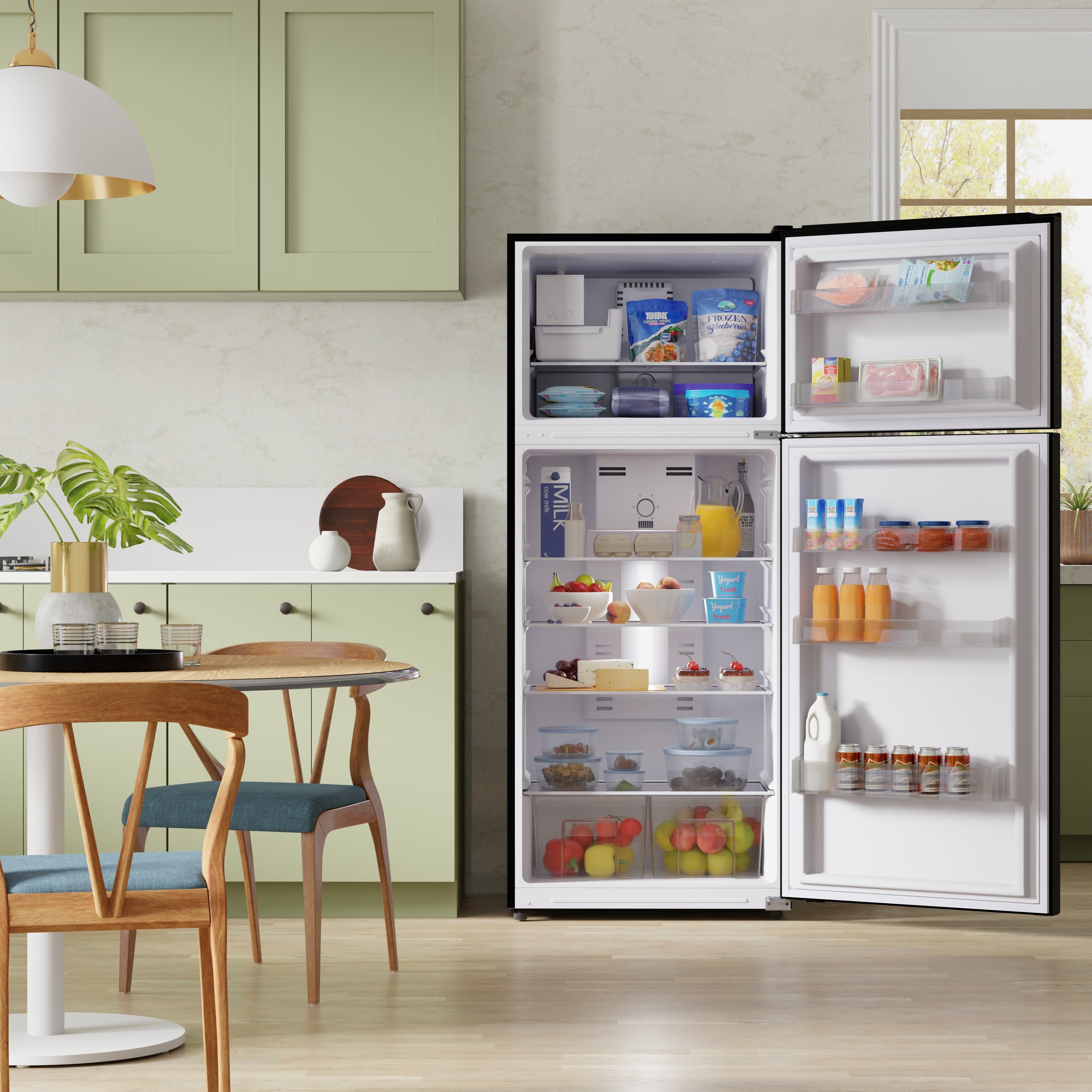 Conserv 30 in. RETRO Refrigerator 18cf Top Mount w/Factory installed ICE MAKER 110V w/Retro Handle Conserv 30 in. RETRO Refrigerator 18cf Top Mount w/Factory installed ICE MAKER 110V w/Retro Handle