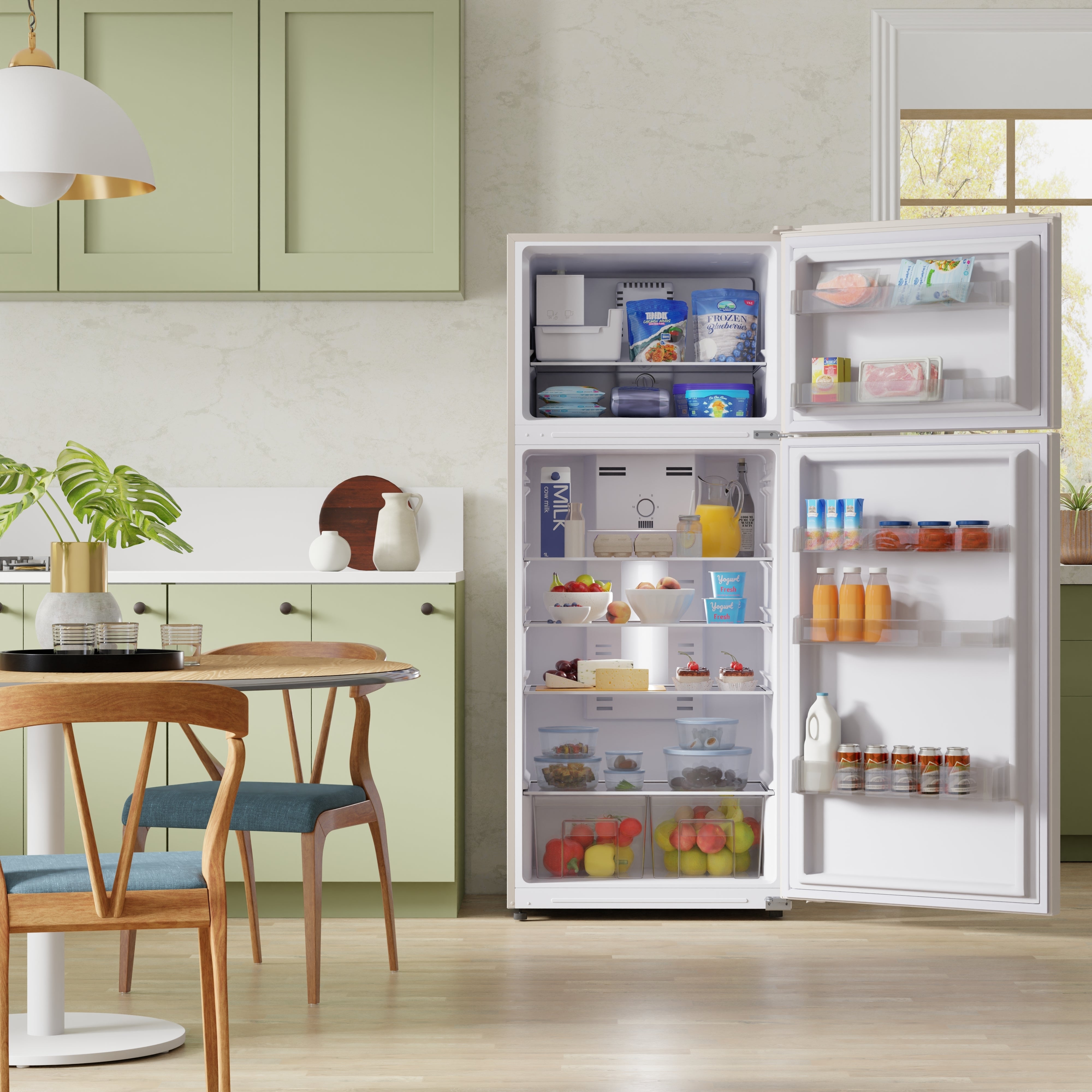 Conserv 30 in. RETRO Refrigerator 18cf Top Mount w/Factory installed ICE MAKER 110V w/Retro Handle Conserv 30 in. RETRO Refrigerator 18cf Top Mount w/Factory installed ICE MAKER 110V w/Retro Handle