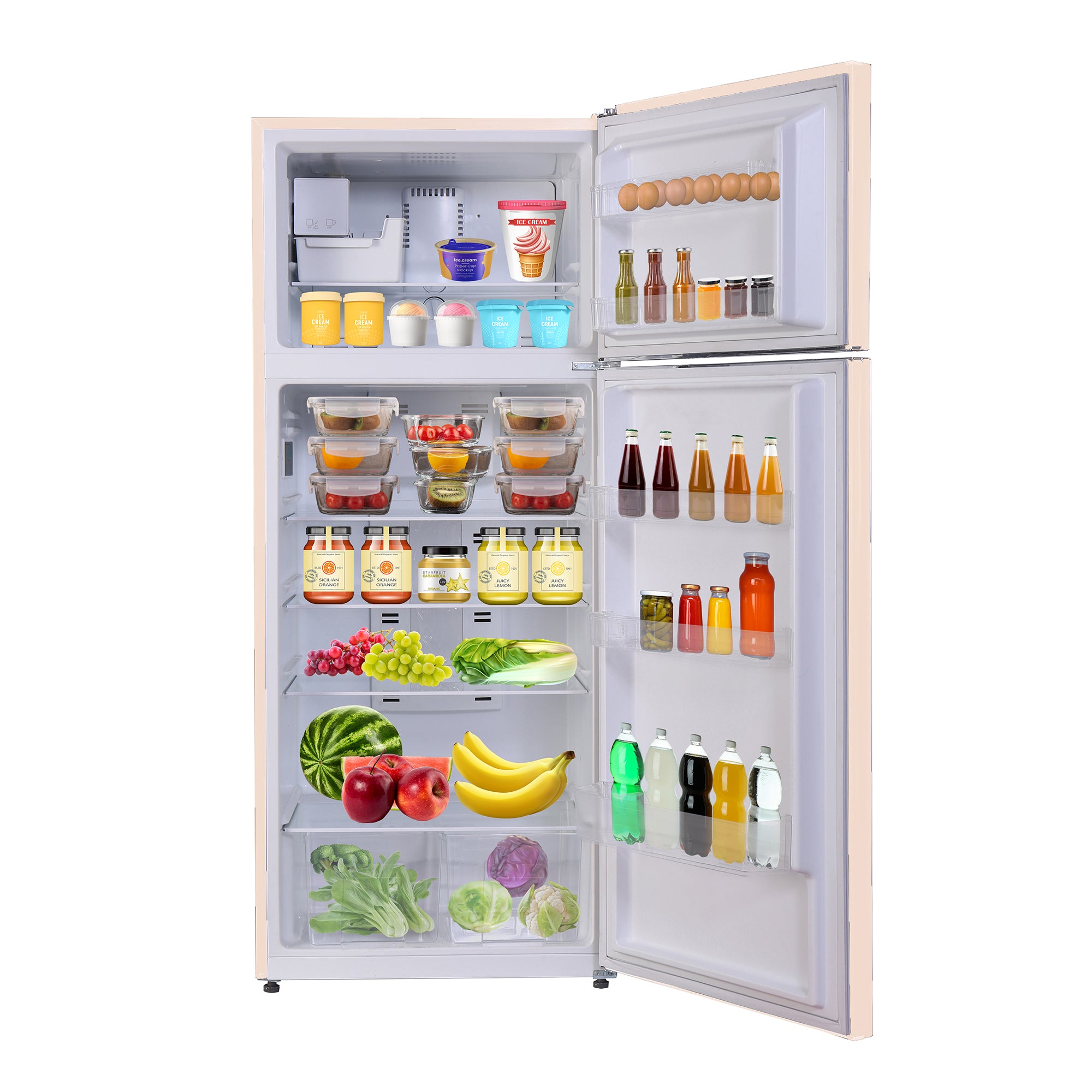 Conserv 30 in. RETRO Refrigerator 18cf Top Mount w/Factory installed ICE MAKER 110V w/Retro Handle Conserv 30 in. RETRO Refrigerator 18cf Top Mount w/Factory installed ICE MAKER 110V w/Retro Handle