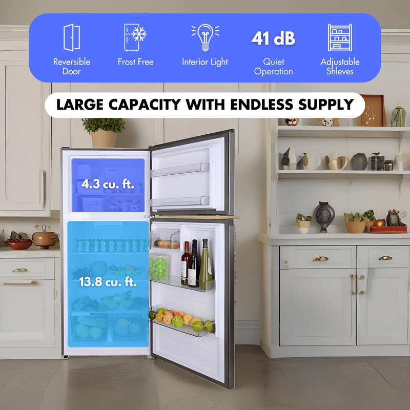 Conserv 30in Apartment Refrigerator 18cf Top Freezer FACTORY INSTALLED ICE MAKER E-Star 110V Conserv 30in Apartment Refrigerator 18cf Top Freezer FACTORY INSTALLED ICE MAKER E-Star 110V