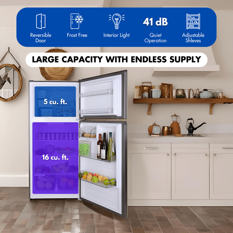 Conserv 33in Apartment Refrigerator 21cf Top Freezer FACTORY INSTALLED ICE MAKER E-Star 110V Conserv 33in Apartment Refrigerator 21cf Top Freezer FACTORY INSTALLED ICE MAKER E-Star 110V