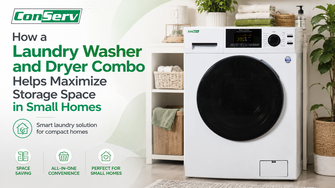 How a Laundry Washer and Dryer Combo Helps Maximize Storage Space in Small Homes