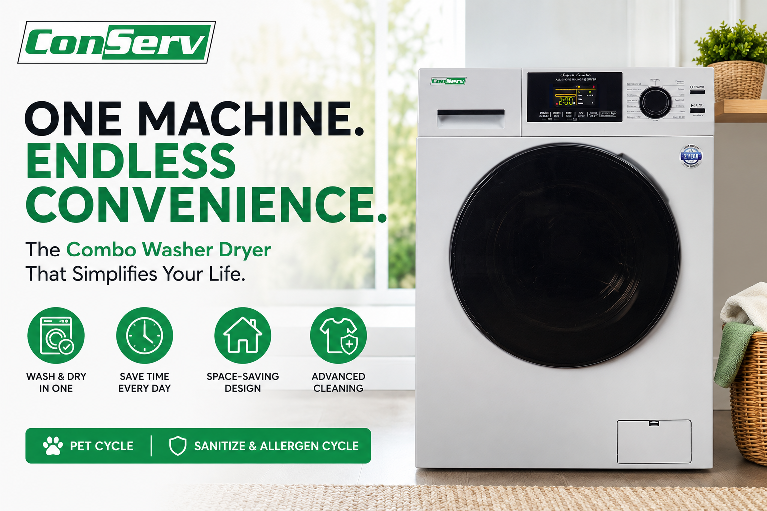 How a One Washer Dryer Combo Simplifies Laundry Day for Busy Families
