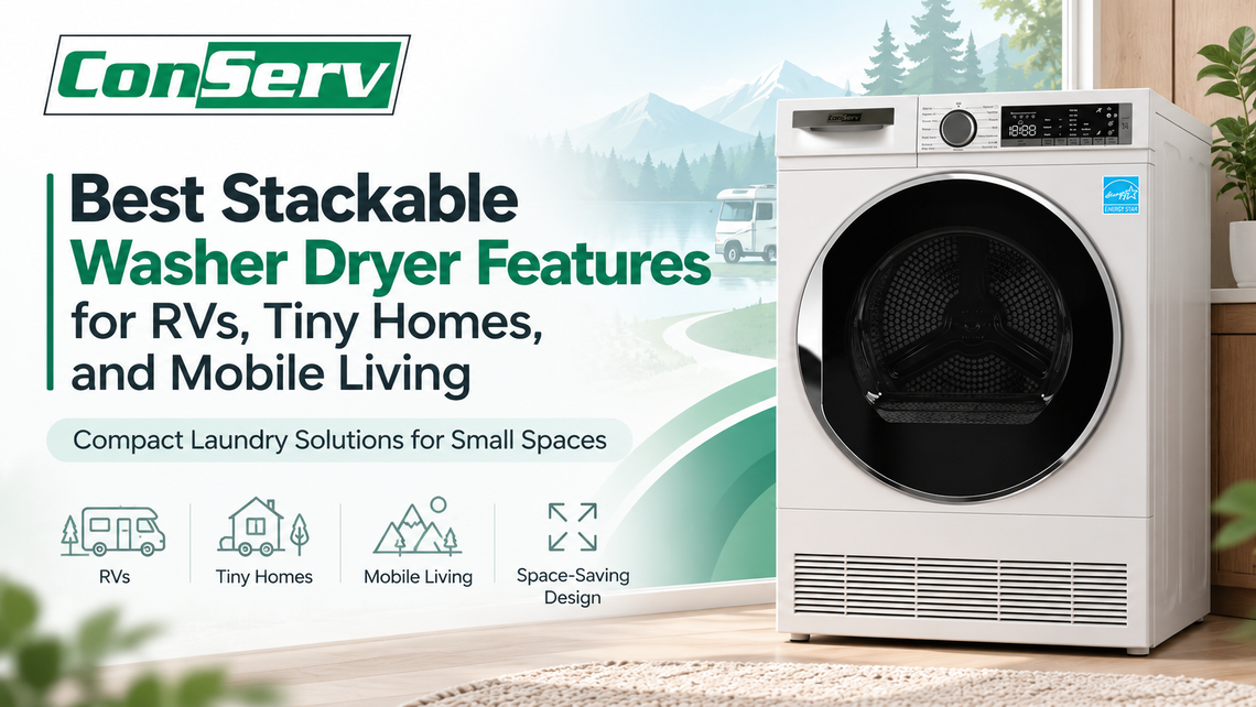 Best Stackable Washer Dryer Features for RVs, Tiny Homes, and Mobile Living