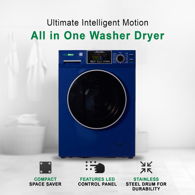 Conserv All-In-One CONVERTIBLE Washer-Dryer 18lb/1.9cf SANITIZE ALLERGEN Cycle 1400RPM