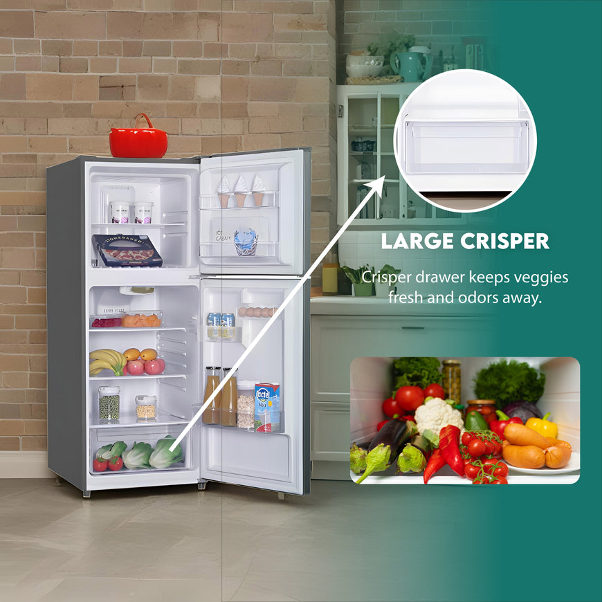 Conserv 10cf Top Freezer Refrigerator 24in Frost Free E-Star Quiet 43dB 110V SS