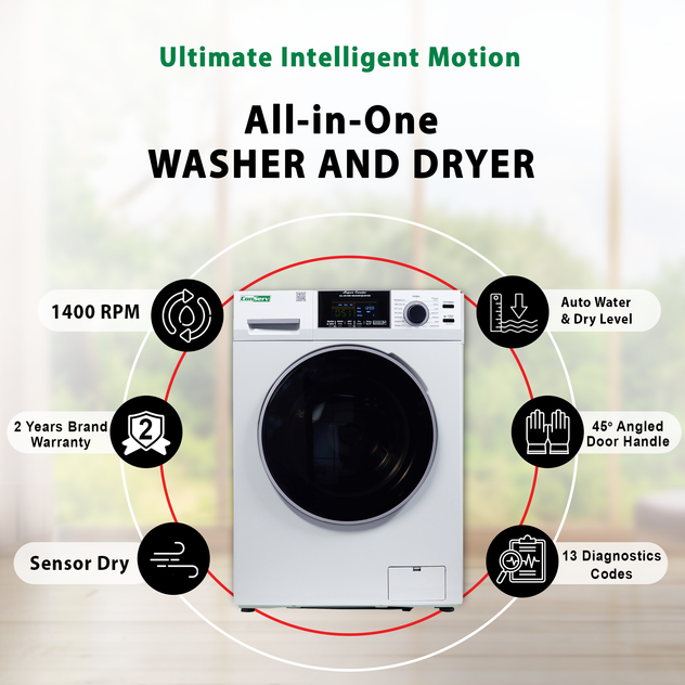 Conserv All-in-One Washer Dryer VENTLESS/VENTED PET cycle 1.62cf/15lbs 110V