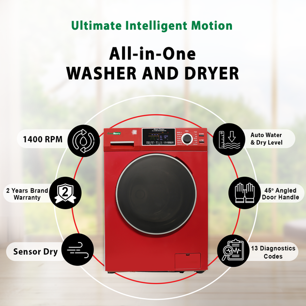 Conserv All-in-One Washer Dryer VENTLESS/VENTED PET cycle 1.62cf/15lbs 110V