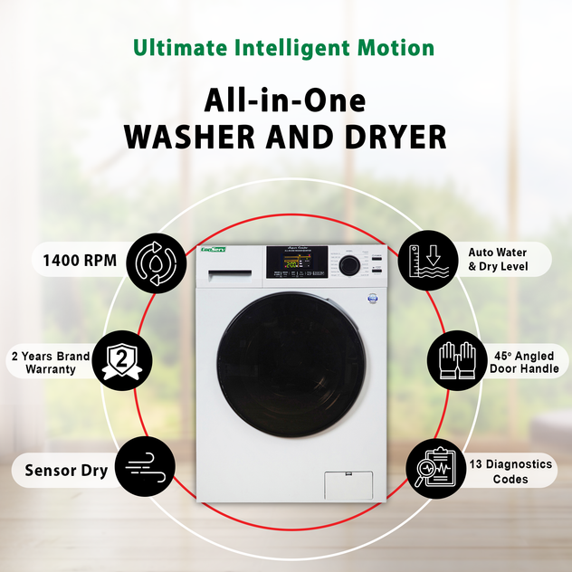 Conserv All-in-One Washer Dryer VENTLESS/VENTED PET cycle 1.62cf/15lbs 110V
